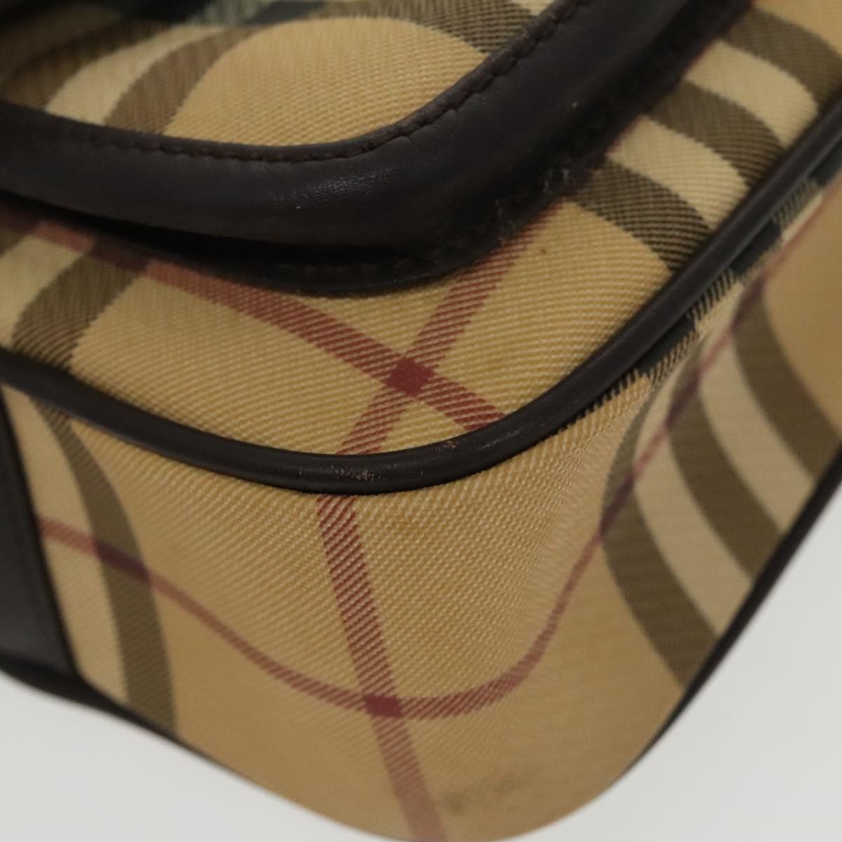 Burberry Nova Check Beige Canvas Shoulder Bag (Pre-Owned) Size ONE SIZE - 10 Thumbnail