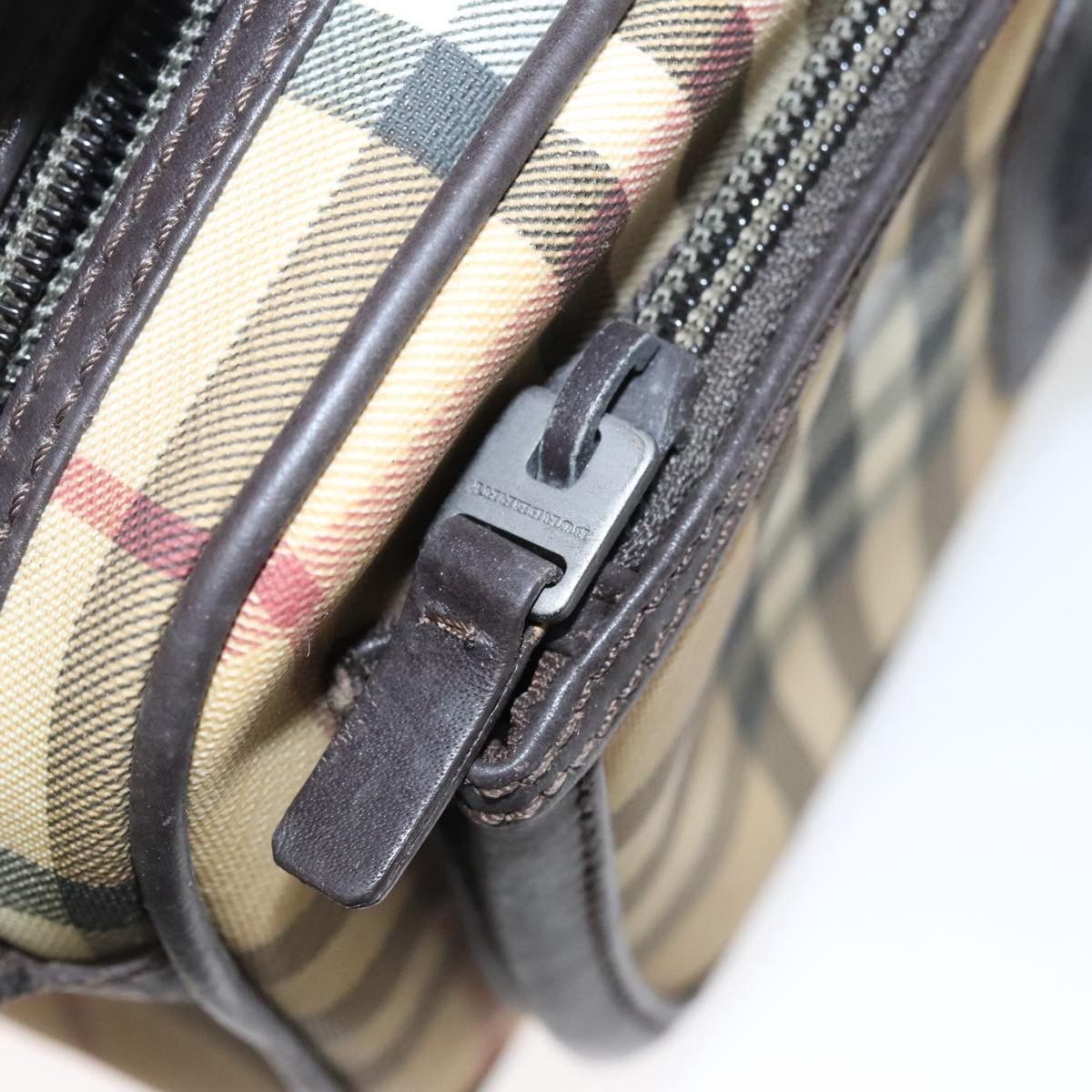 Burberry Nova Check Beige Canvas Shoulder Bag (Pre-Owned) Size ONE SIZE - 12 Thumbnail