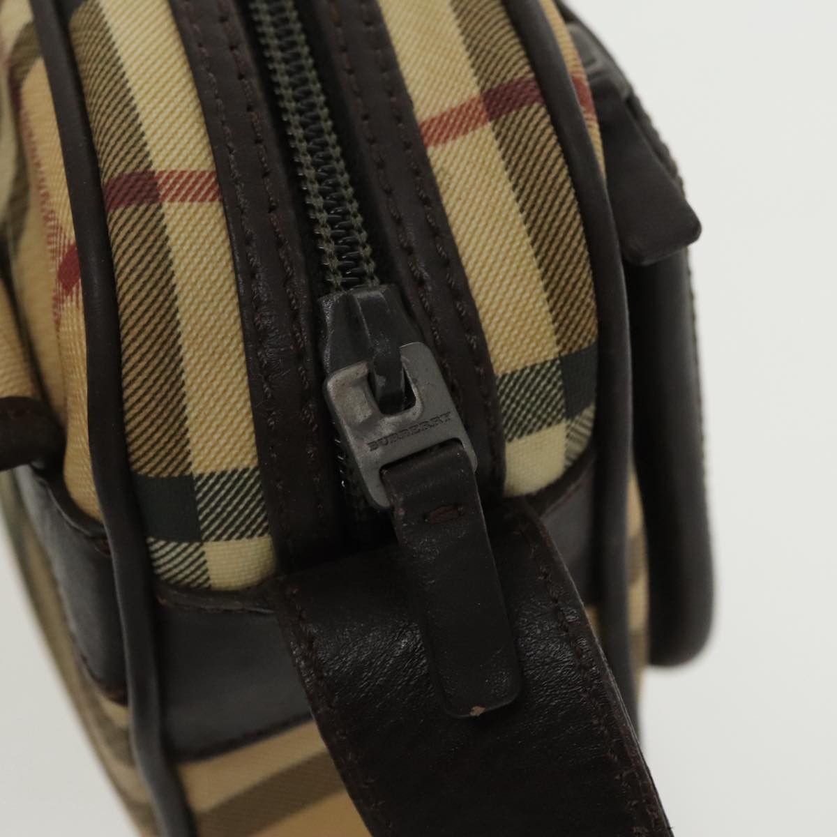 Burberry Nova Check Beige Canvas Shoulder Bag (Pre-Owned) Size ONE SIZE - 11 Thumbnail