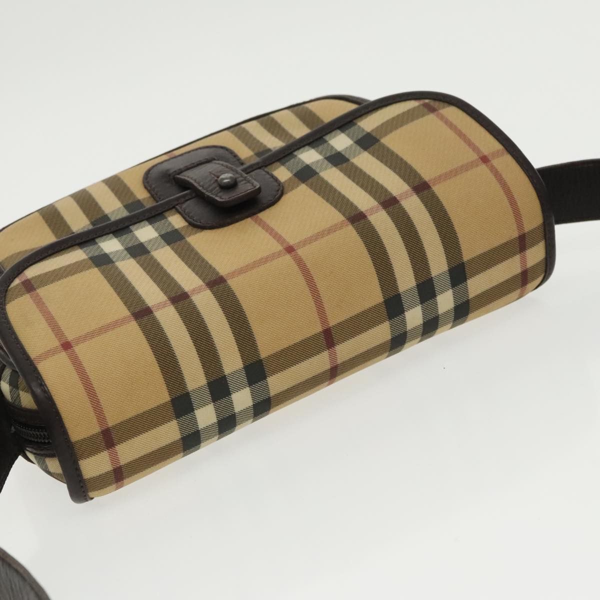 Burberry Nova Check Beige Canvas Shoulder Bag (Pre-Owned) Size ONE SIZE - 18 Thumbnail