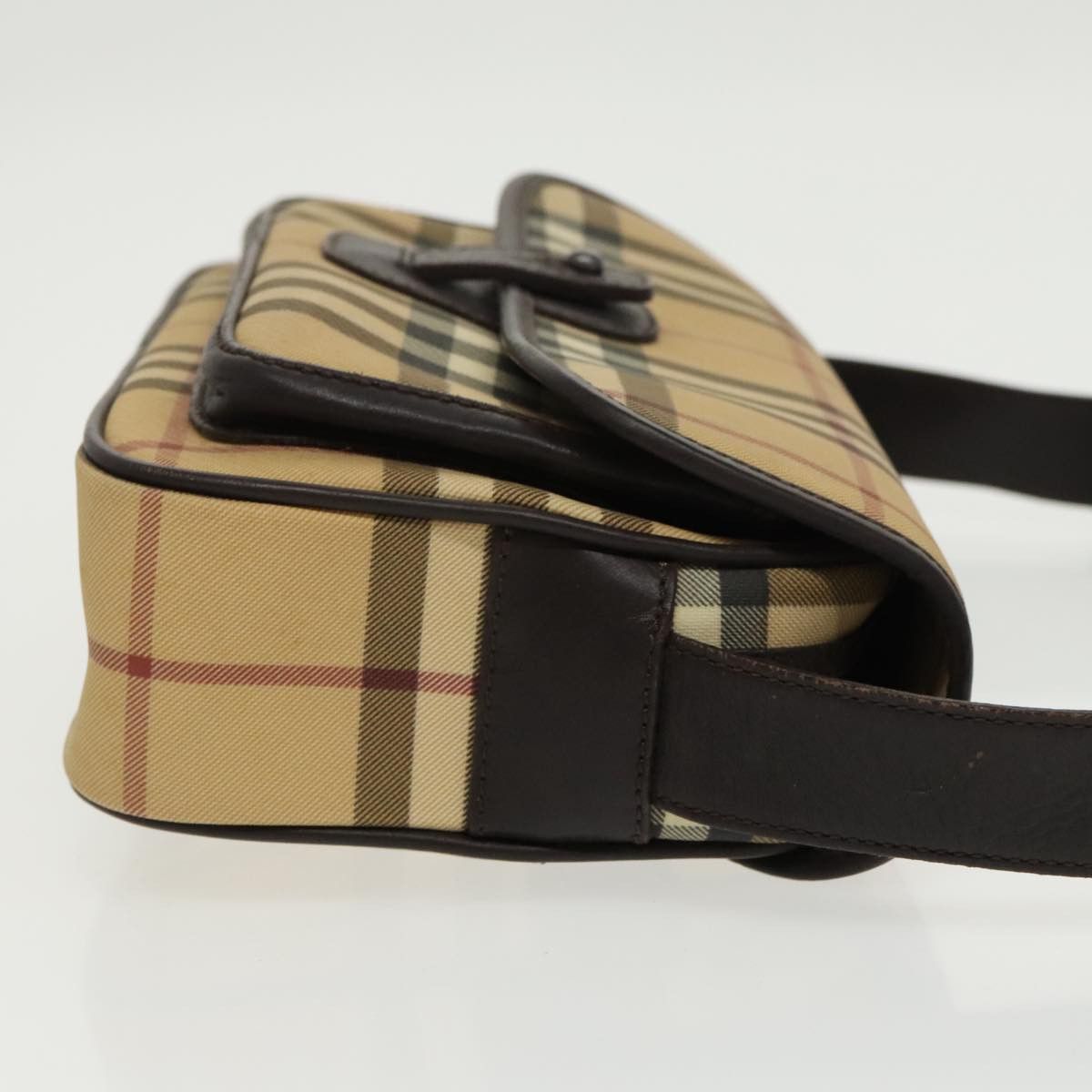 Burberry Nova Check Beige Canvas Shoulder Bag (Pre-Owned) Size ONE SIZE - 3 Thumbnail