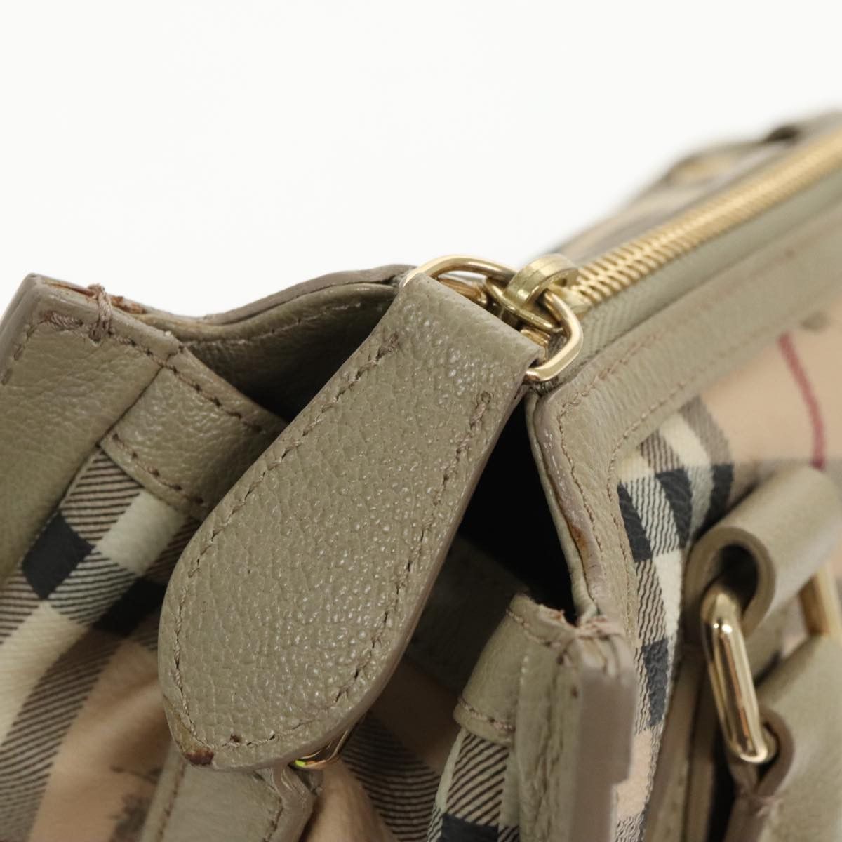 Burberry Nova Check Beige Canvas Handbag (Pre-Owned) Size ONE SIZE - 11 Thumbnail