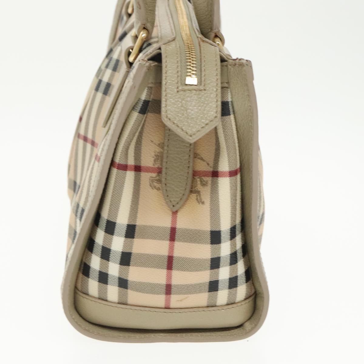 Burberry Nova Check Beige Canvas Handbag (Pre-Owned) Size ONE SIZE - 3 Thumbnail