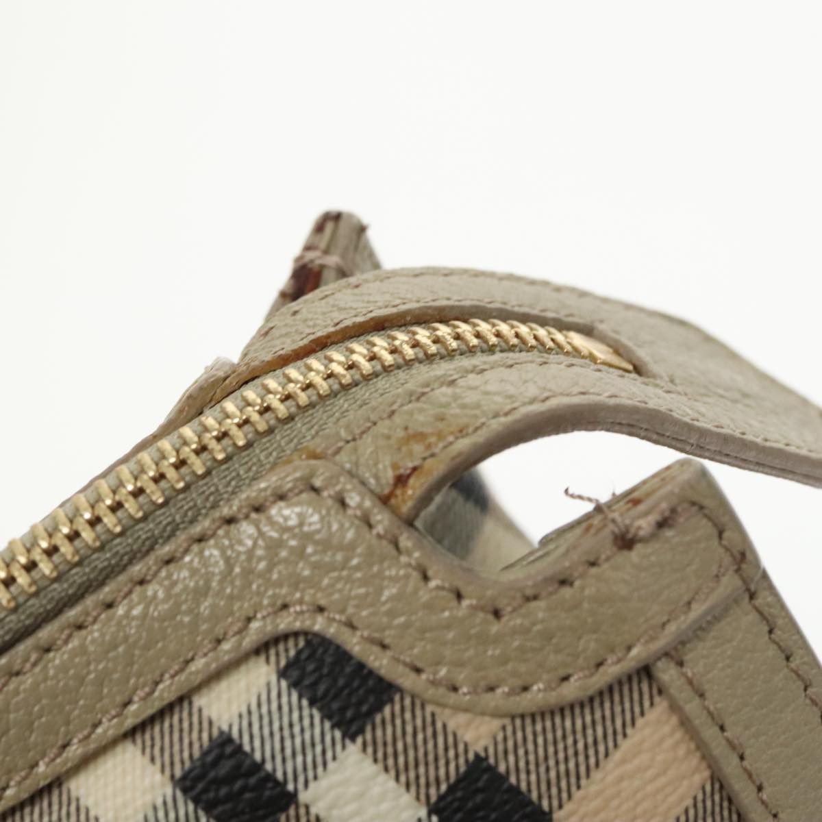 Burberry Nova Check Beige Canvas Handbag (Pre-Owned) Size ONE SIZE - 12 Thumbnail