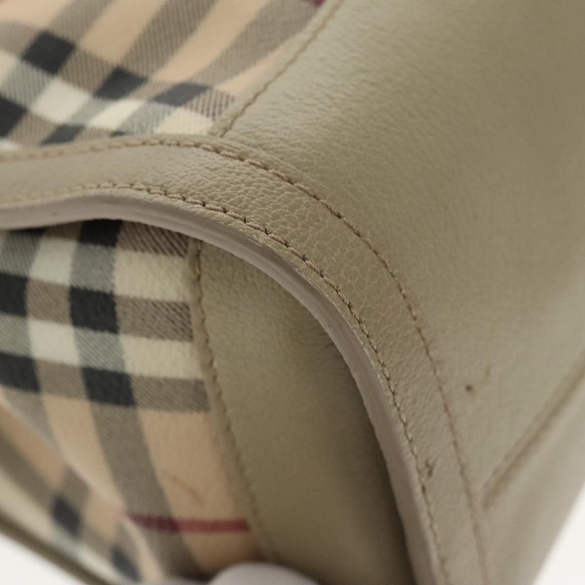 Burberry Nova Check Beige Canvas Handbag (Pre-Owned) Size ONE SIZE - 10 Thumbnail
