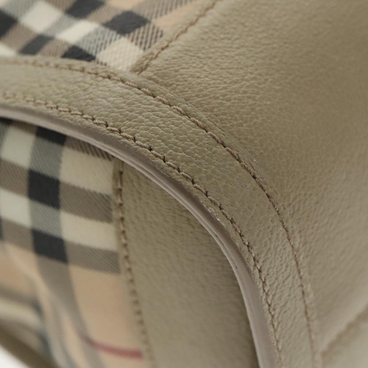 Burberry Nova Check Beige Canvas Handbag (Pre-Owned) Size ONE SIZE - 8 Thumbnail