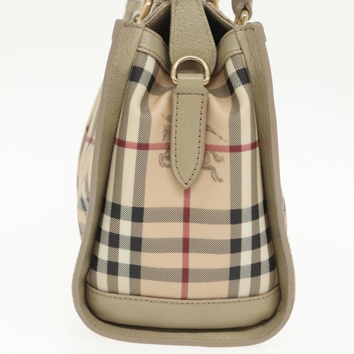 Burberry Nova Check Beige Canvas Handbag (Pre-Owned) Size ONE SIZE - 4 Thumbnail