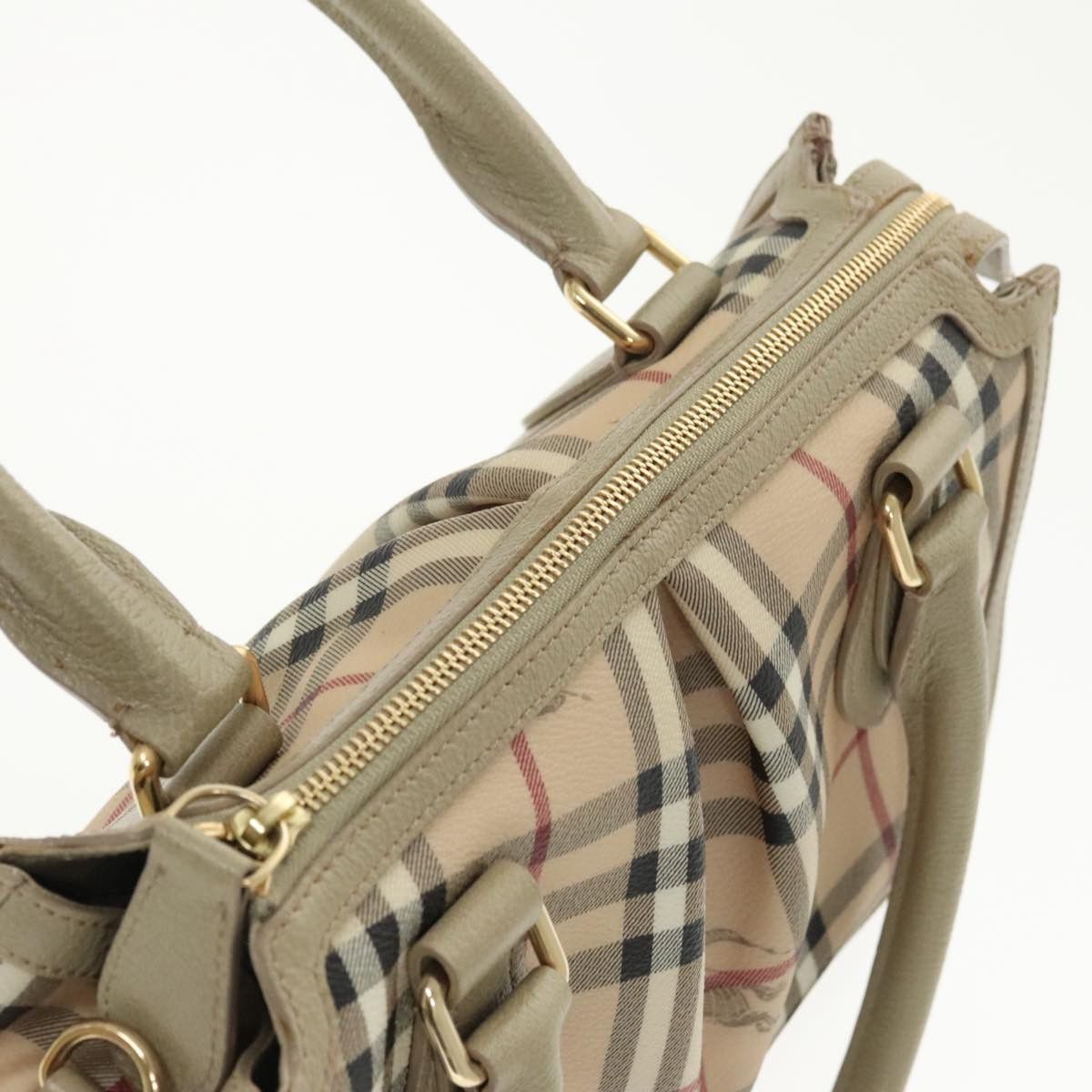 Burberry Nova Check Beige Canvas Handbag (Pre-Owned) Size ONE SIZE - 13 Thumbnail