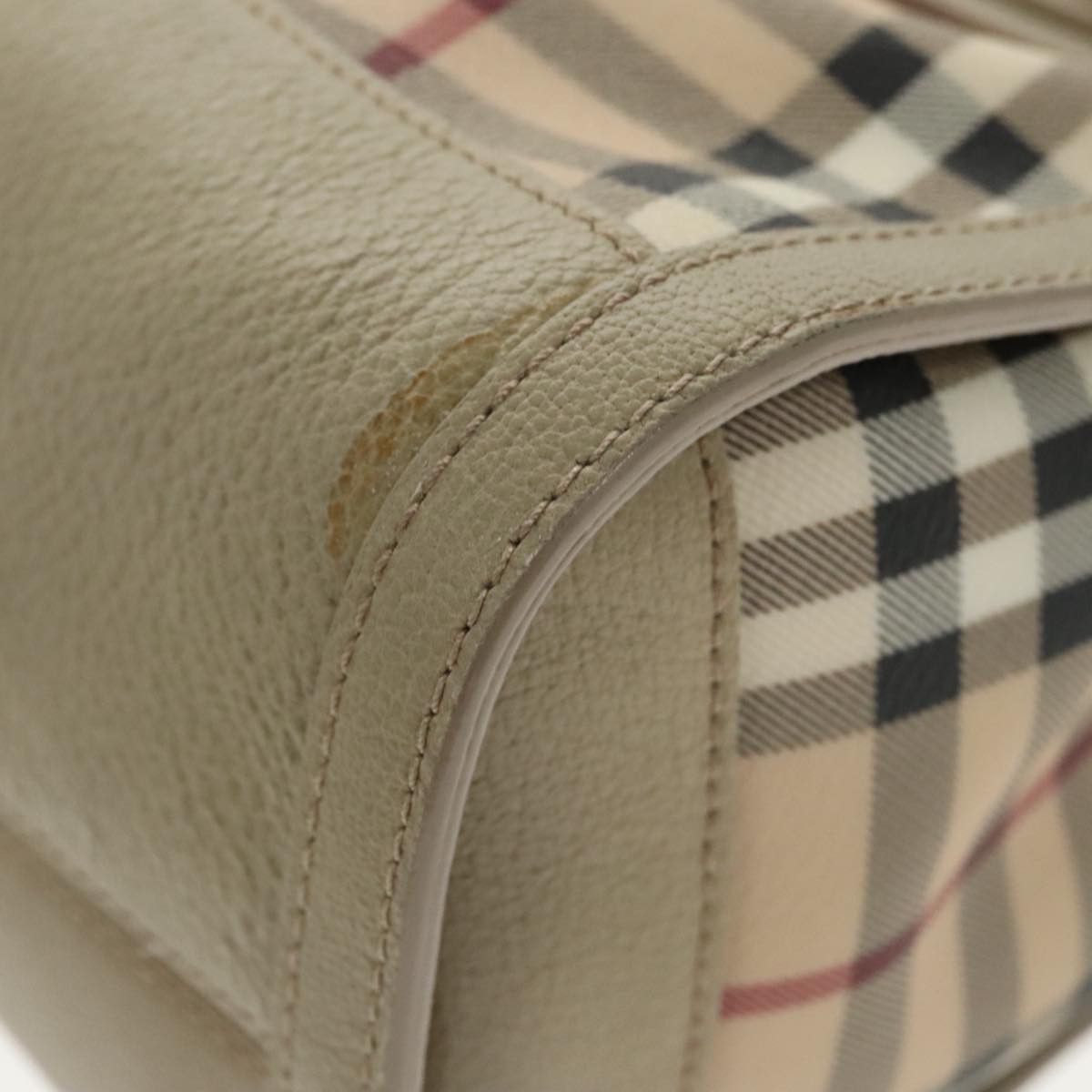 Burberry Nova Check Beige Canvas Handbag (Pre-Owned) Size ONE SIZE - 7 Thumbnail