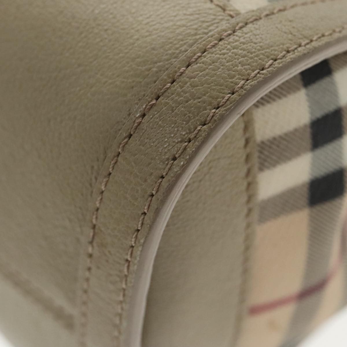 Burberry Nova Check Beige Canvas Handbag (Pre-Owned) Size ONE SIZE - 9 Thumbnail