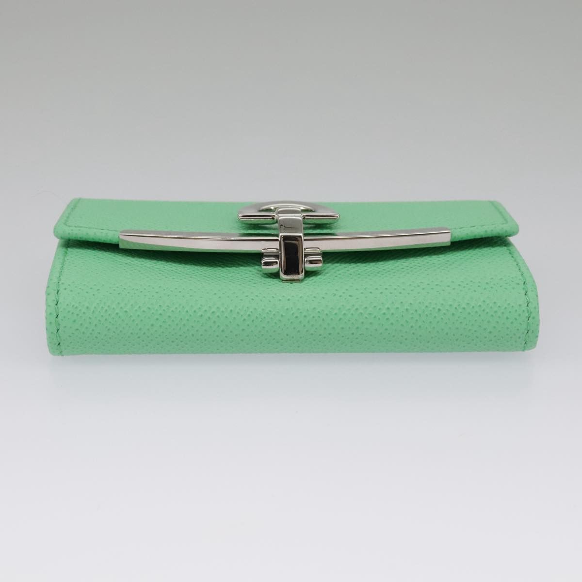 Salvatore Ferragamo Gancini Green Leather Wallet (Pre-Owned) Size ONE SIZE - 19 Thumbnail