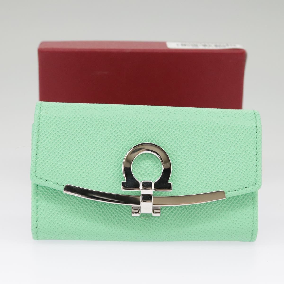 Salvatore Ferragamo Gancini Green Leather Wallet (Pre-Owned) Size ONE SIZE - 15 Thumbnail