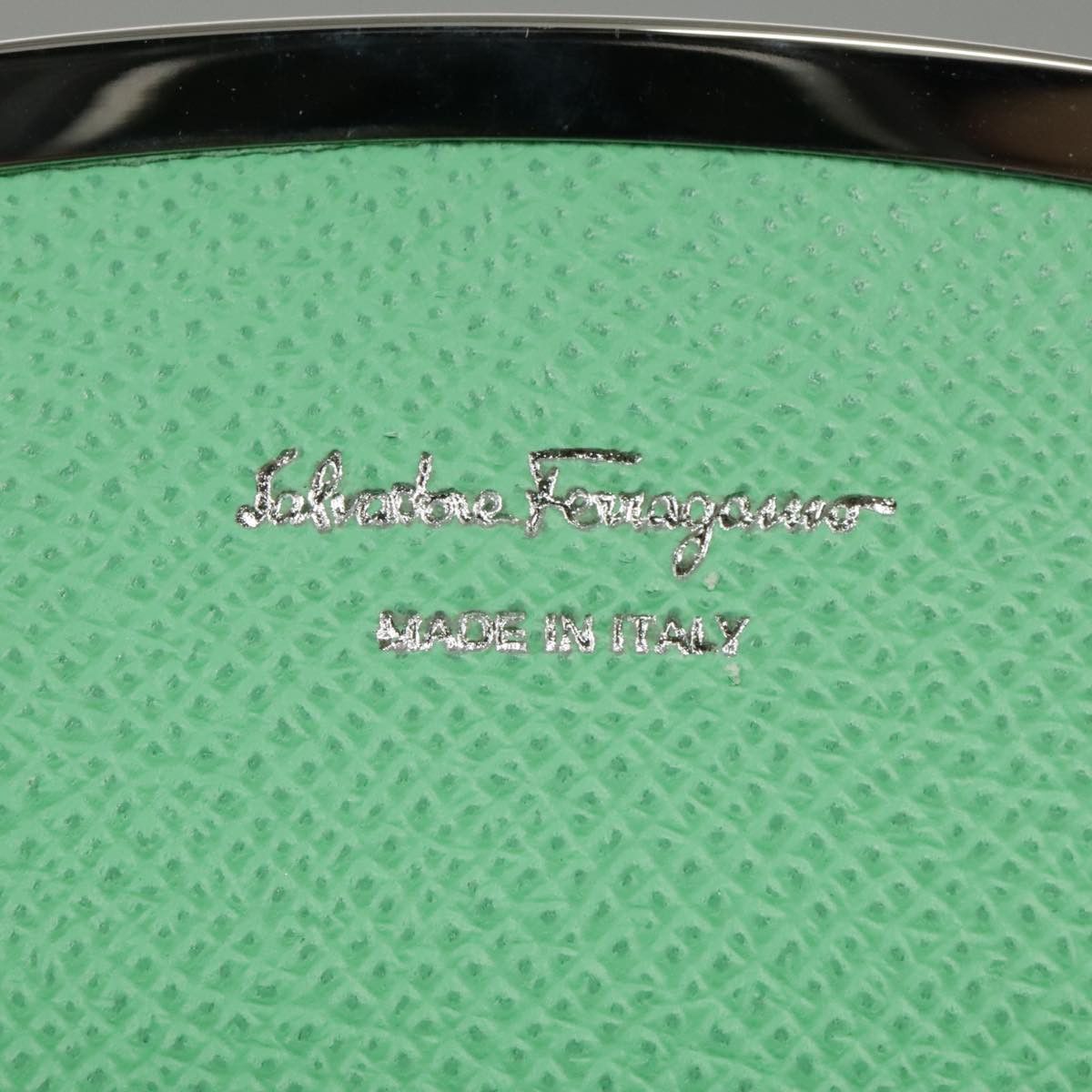 Salvatore Ferragamo Gancini Green Leather Wallet (Pre-Owned) Size ONE SIZE - 13 Thumbnail