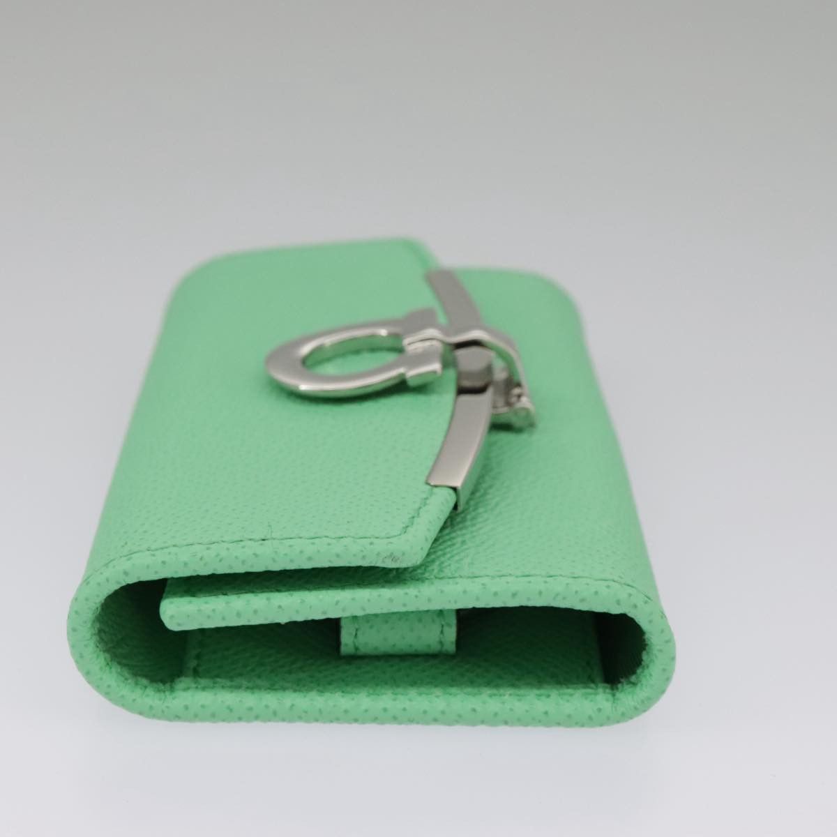 Salvatore Ferragamo Gancini Green Leather Wallet (Pre-Owned) Size ONE SIZE - 3 Thumbnail