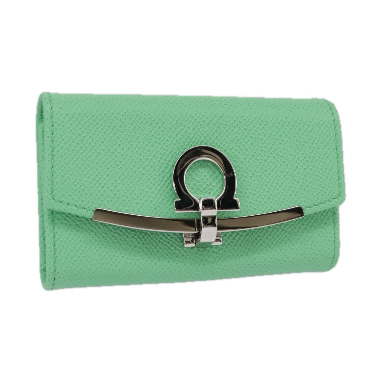 Salvatore Ferragamo Gancini Green Leather Wallet (Pre-Owned) Size ONE SIZE - 18 Thumbnail