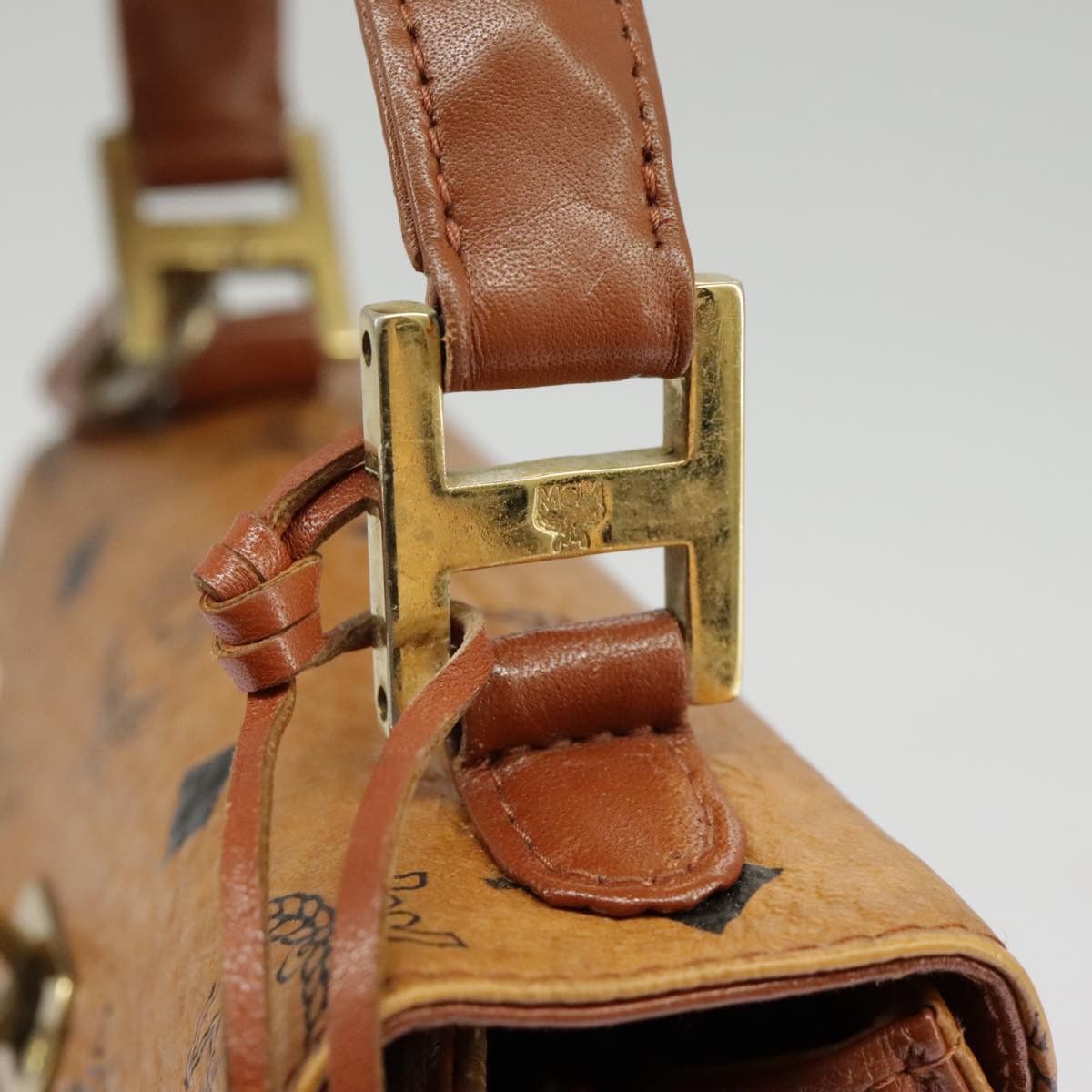 MCM Visetos Brown Canvas Handbag (Pre-Owned) Size ONE SIZE - 11 Thumbnail
