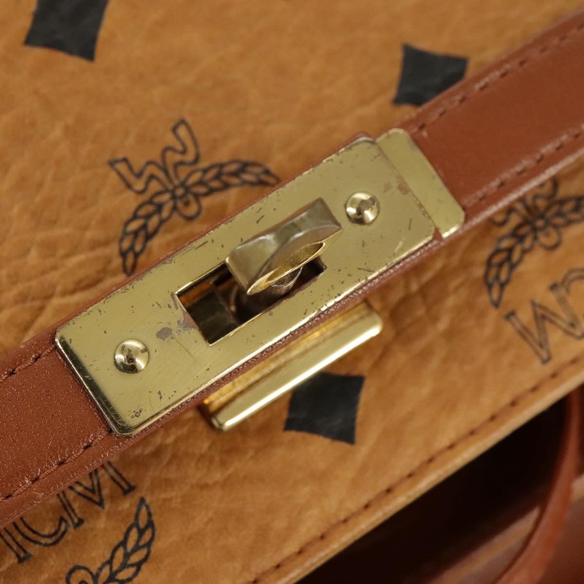 MCM Visetos Brown Canvas Handbag (Pre-Owned) Size ONE SIZE - 15 Thumbnail