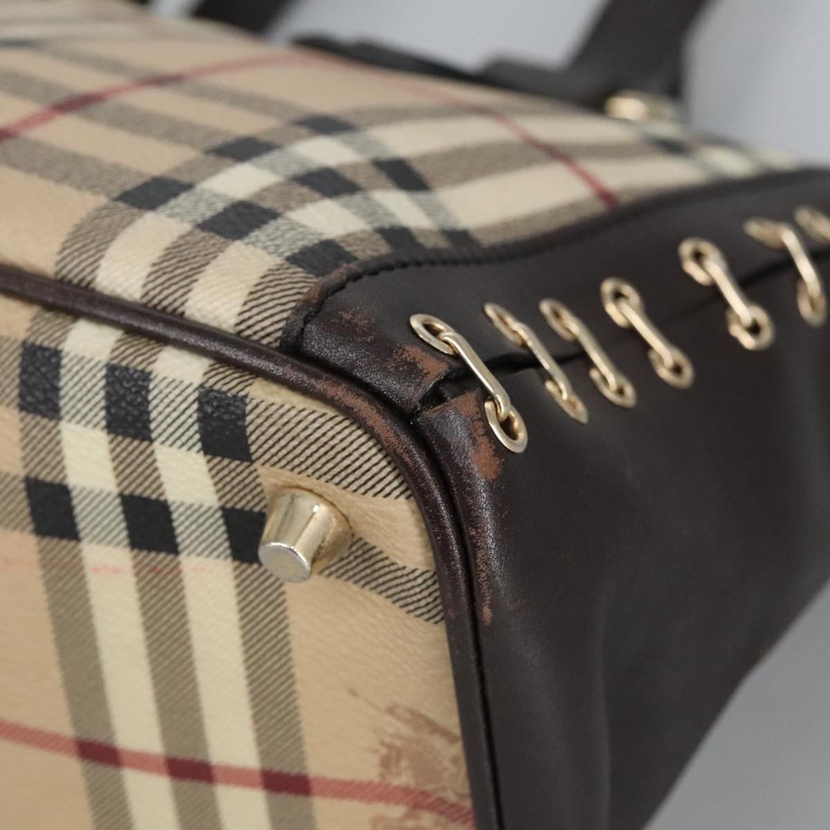 Burberry Nova Check Beige Canvas Shoulder Bag (Pre-Owned) Size ONE SIZE - 8 Thumbnail