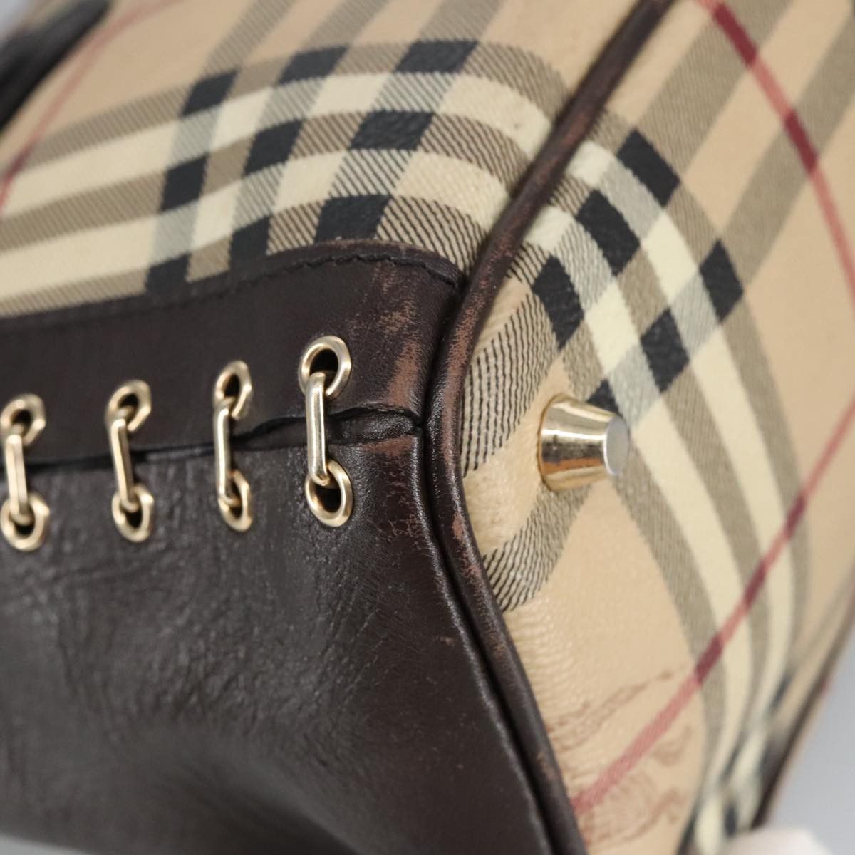 Burberry Nova Check Beige Canvas Shoulder Bag (Pre-Owned) Size ONE SIZE - 10 Thumbnail