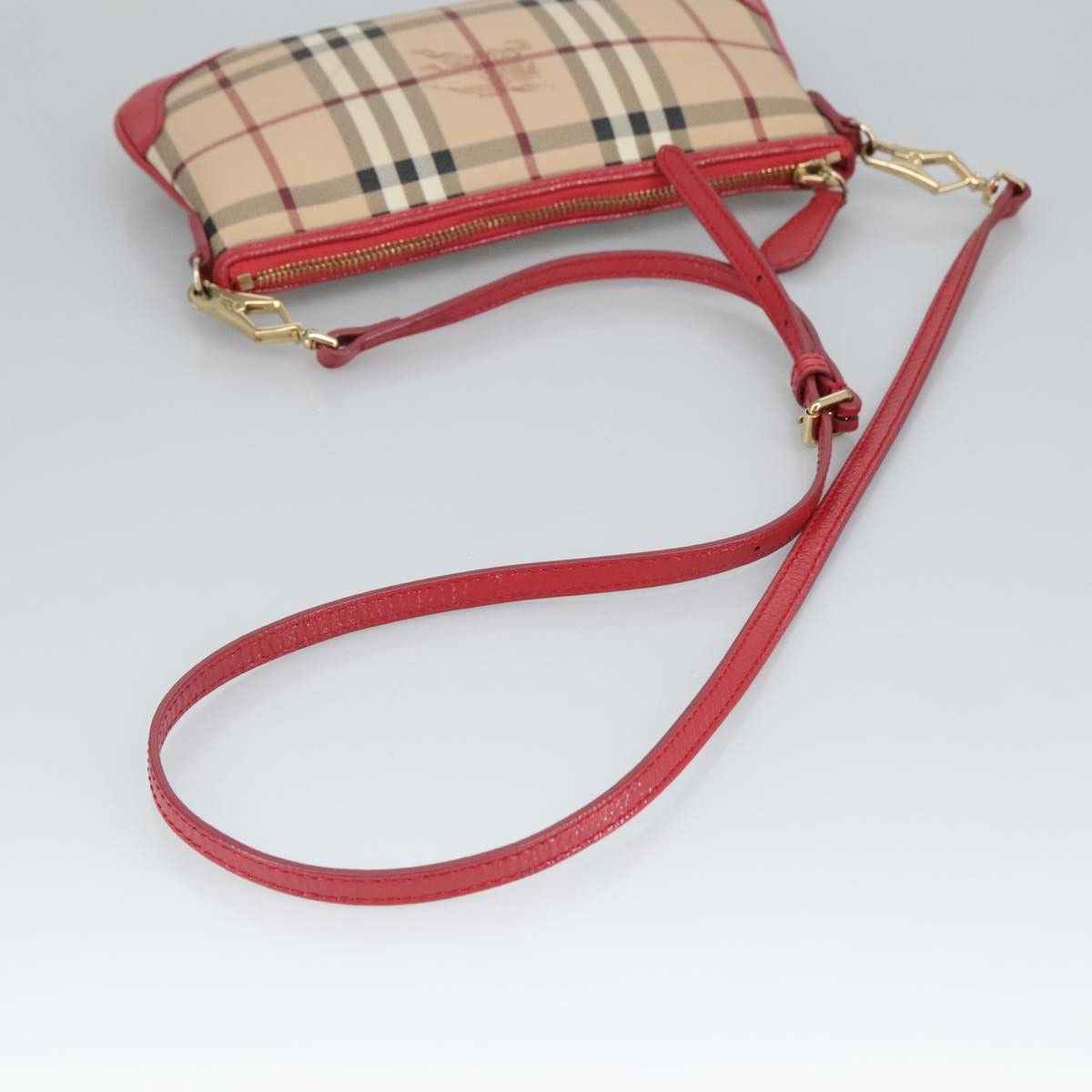 Burberry Nova Check Beige Canvas Shoulder Bag (Pre-Owned) Size ONE SIZE - 5 Thumbnail