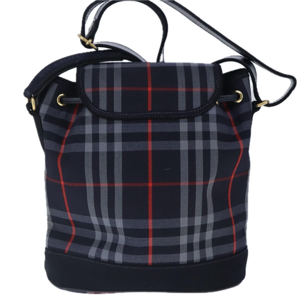 Burberry Nova Check Navy Canvas Shoulder Bag (Pre-Owned) Size ONE SIZE - 2 Thumbnail