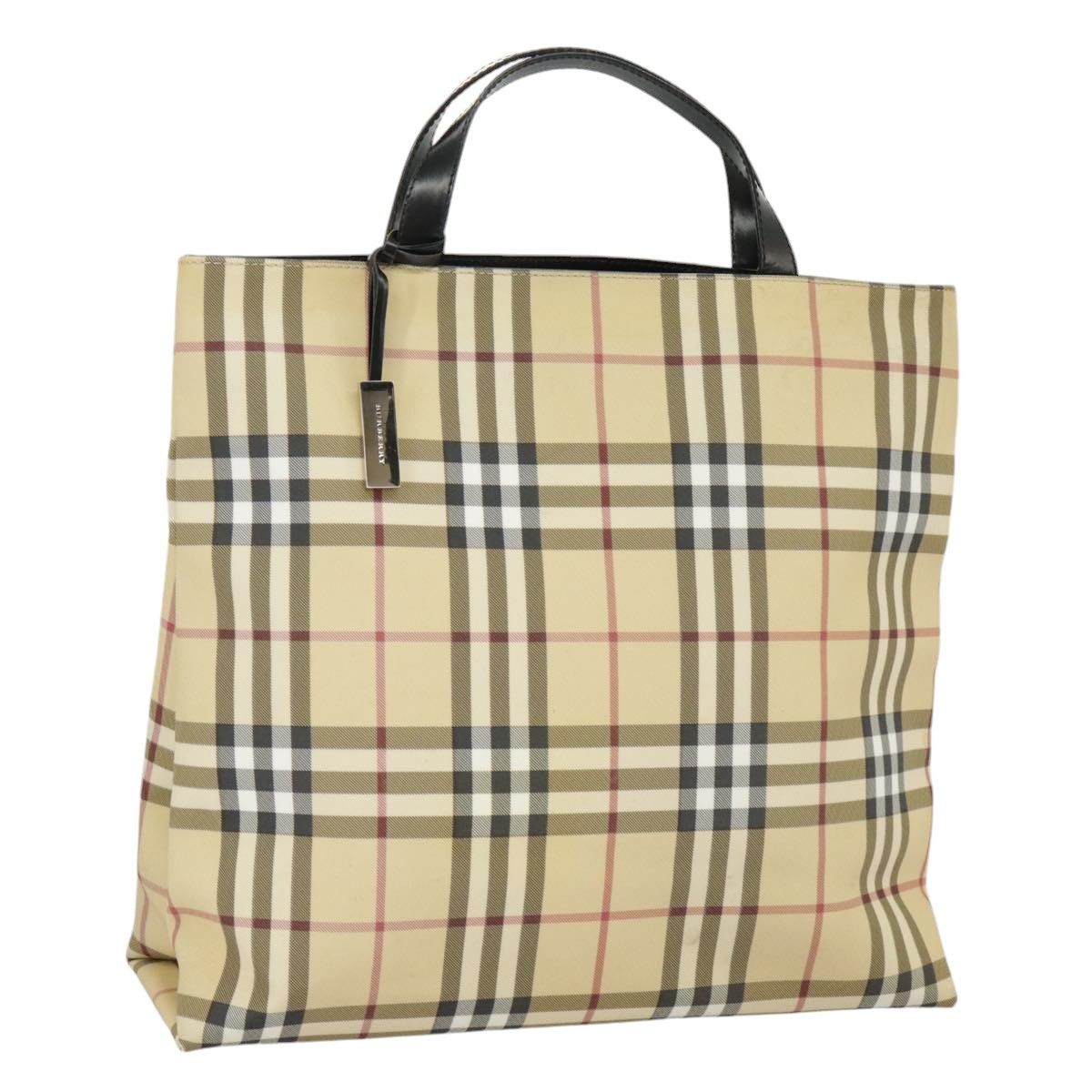 Burberry Nova Check Beige Canvas Tote Bag (Pre-Owned) Size ONE SIZE - 16 Thumbnail