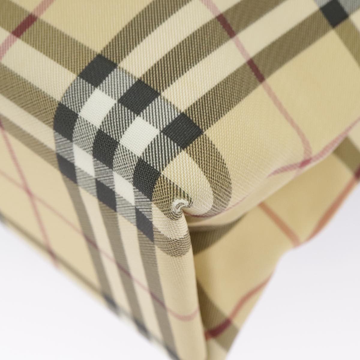 Burberry Nova Check Beige Canvas Tote Bag (Pre-Owned) Size ONE SIZE - 9 Thumbnail