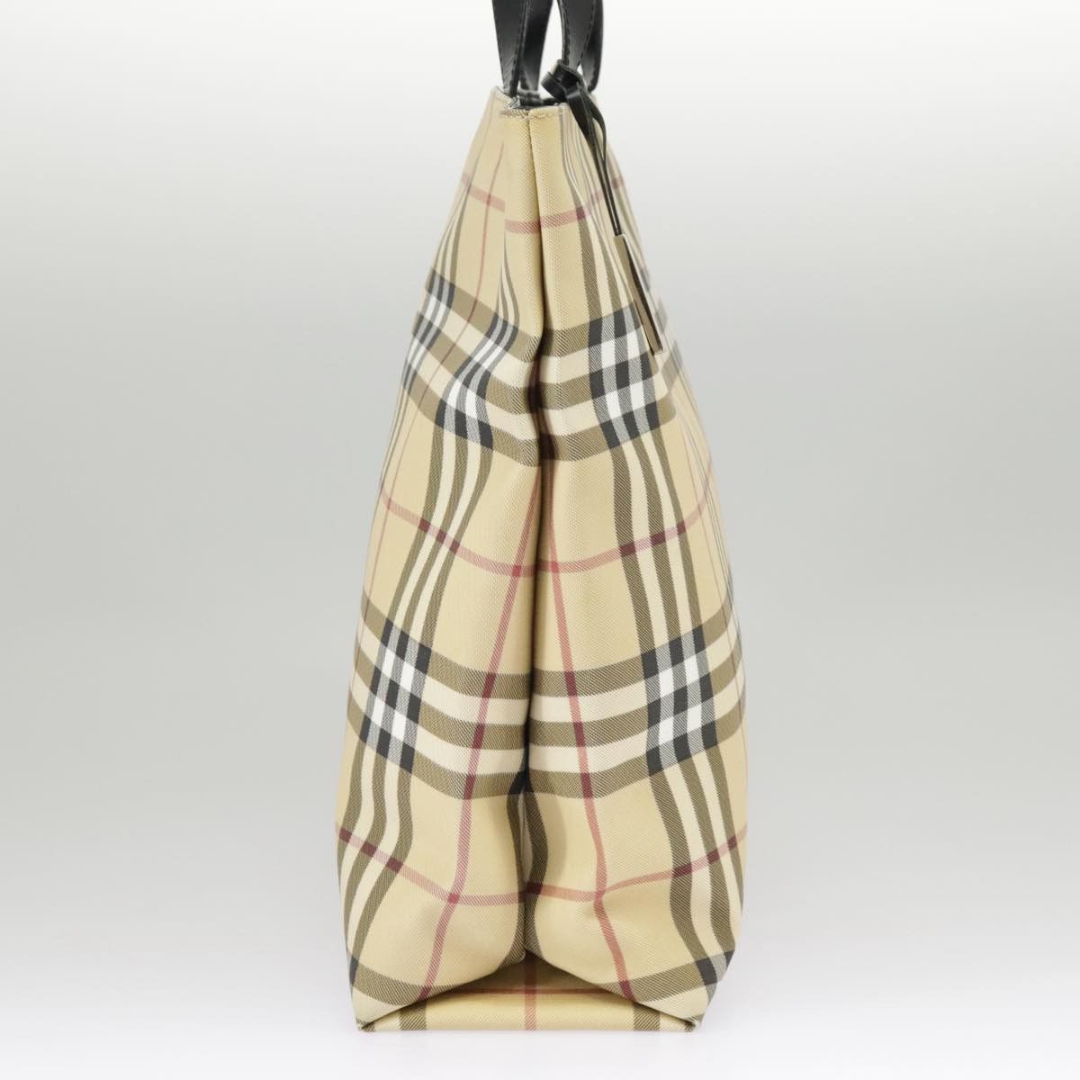 Burberry Nova Check Beige Canvas Tote Bag (Pre-Owned) Size ONE SIZE - 4 Thumbnail