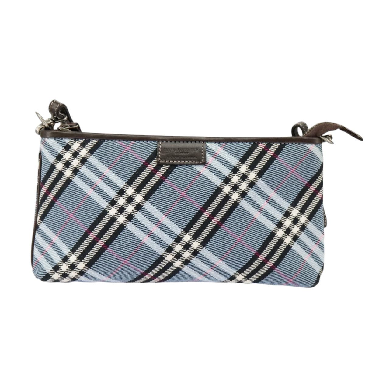 Burberry Nova Check Blue Canvas Shoulder Bag (Pre-Owned) Size ONE SIZE - 19 Thumbnail