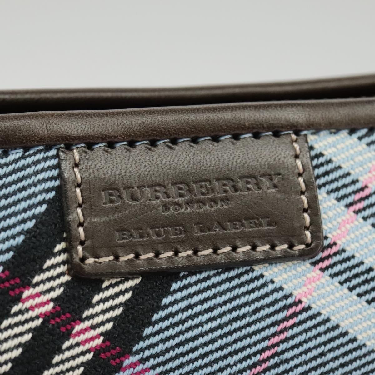 Burberry Nova Check Blue Canvas Shoulder Bag (Pre-Owned) Size ONE SIZE - 15 Thumbnail