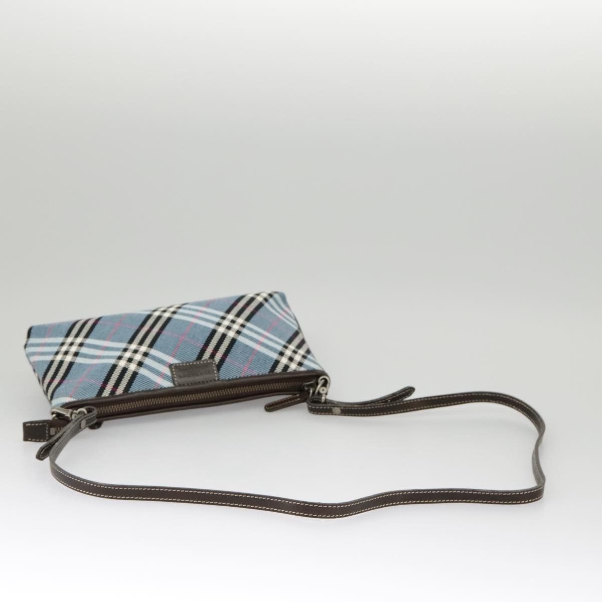 Burberry Nova Check Blue Canvas Shoulder Bag (Pre-Owned) Size ONE SIZE - 5 Thumbnail