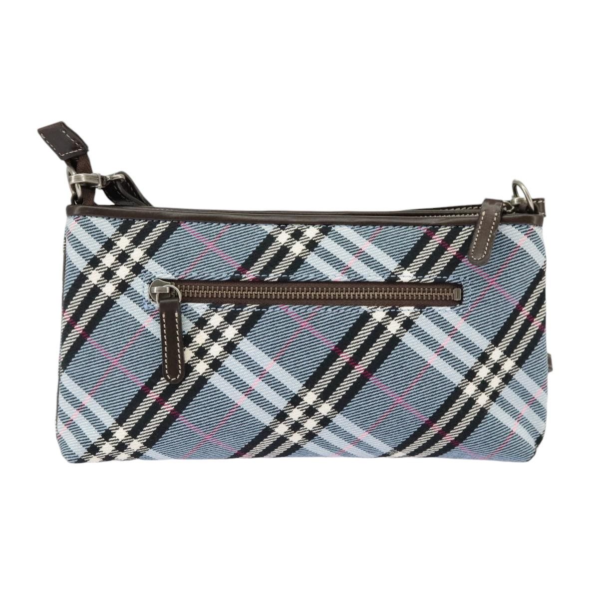 Burberry Nova Check Blue Canvas Shoulder Bag (Pre-Owned) Size ONE SIZE - 2 Thumbnail
