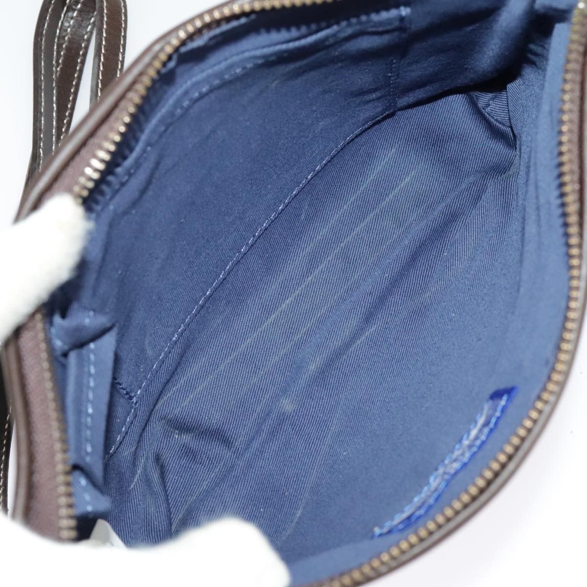 Burberry Nova Check Blue Canvas Shoulder Bag (Pre-Owned) Size ONE SIZE - 13 Thumbnail