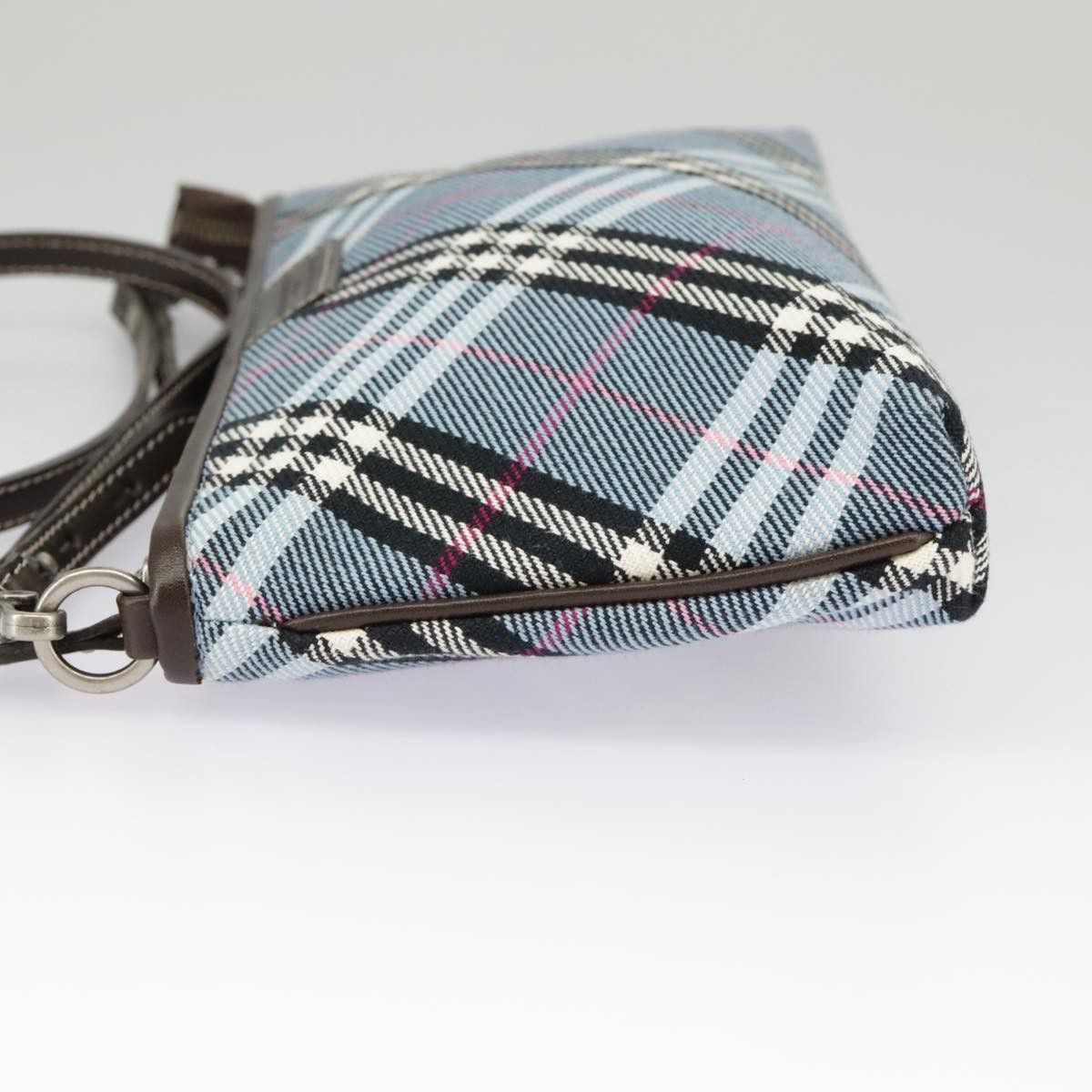 Burberry Nova Check Blue Canvas Shoulder Bag (Pre-Owned) Size ONE SIZE - 3 Thumbnail