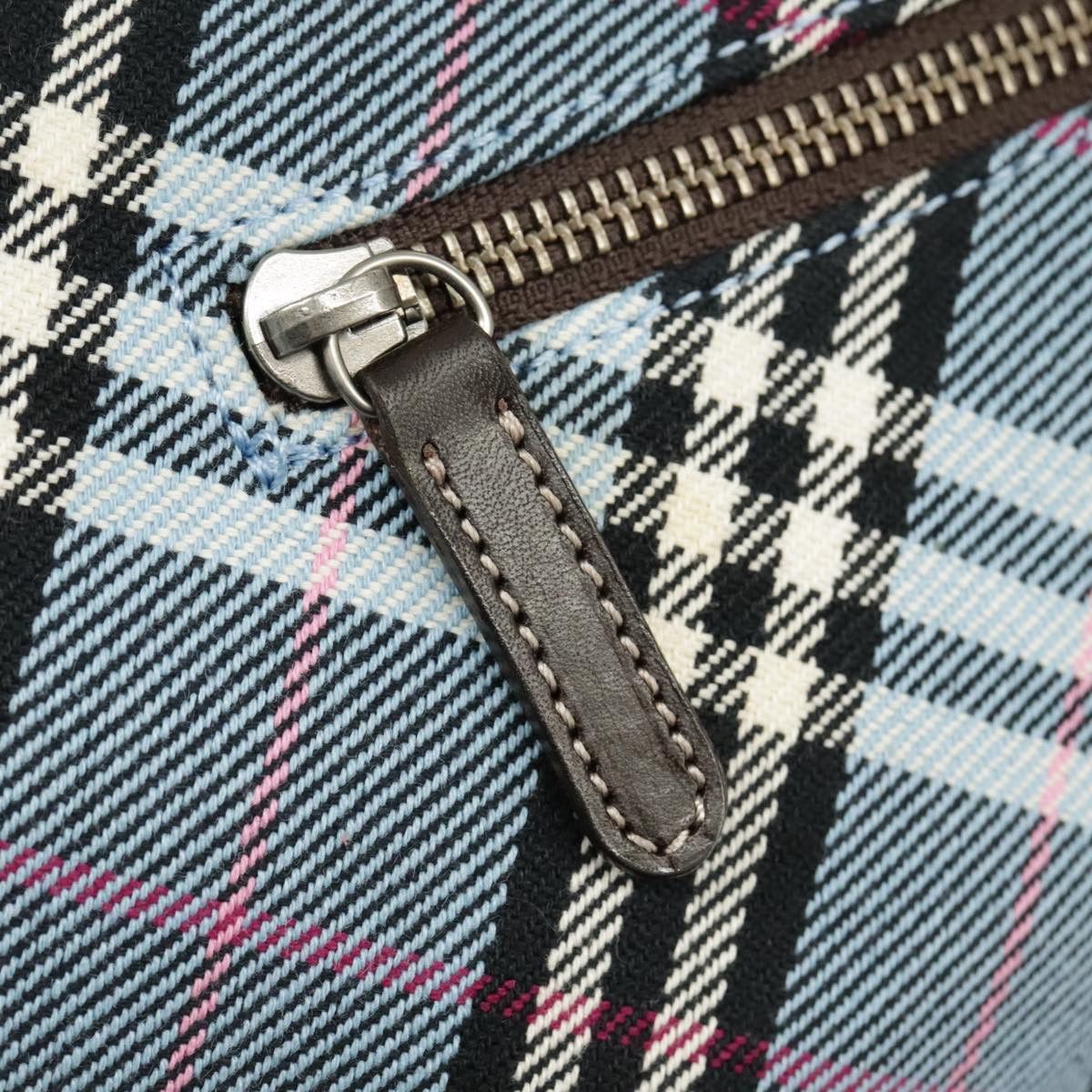 Burberry Nova Check Blue Canvas Shoulder Bag (Pre-Owned) Size ONE SIZE - 11 Thumbnail