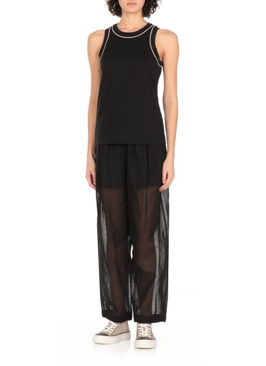 Brunello Cucinelli BRUNELLO CUCINELLI Women Tops M0T81FP340 CDW23 Black Size L / US 10 / IT 46 - 3 Thumbnail