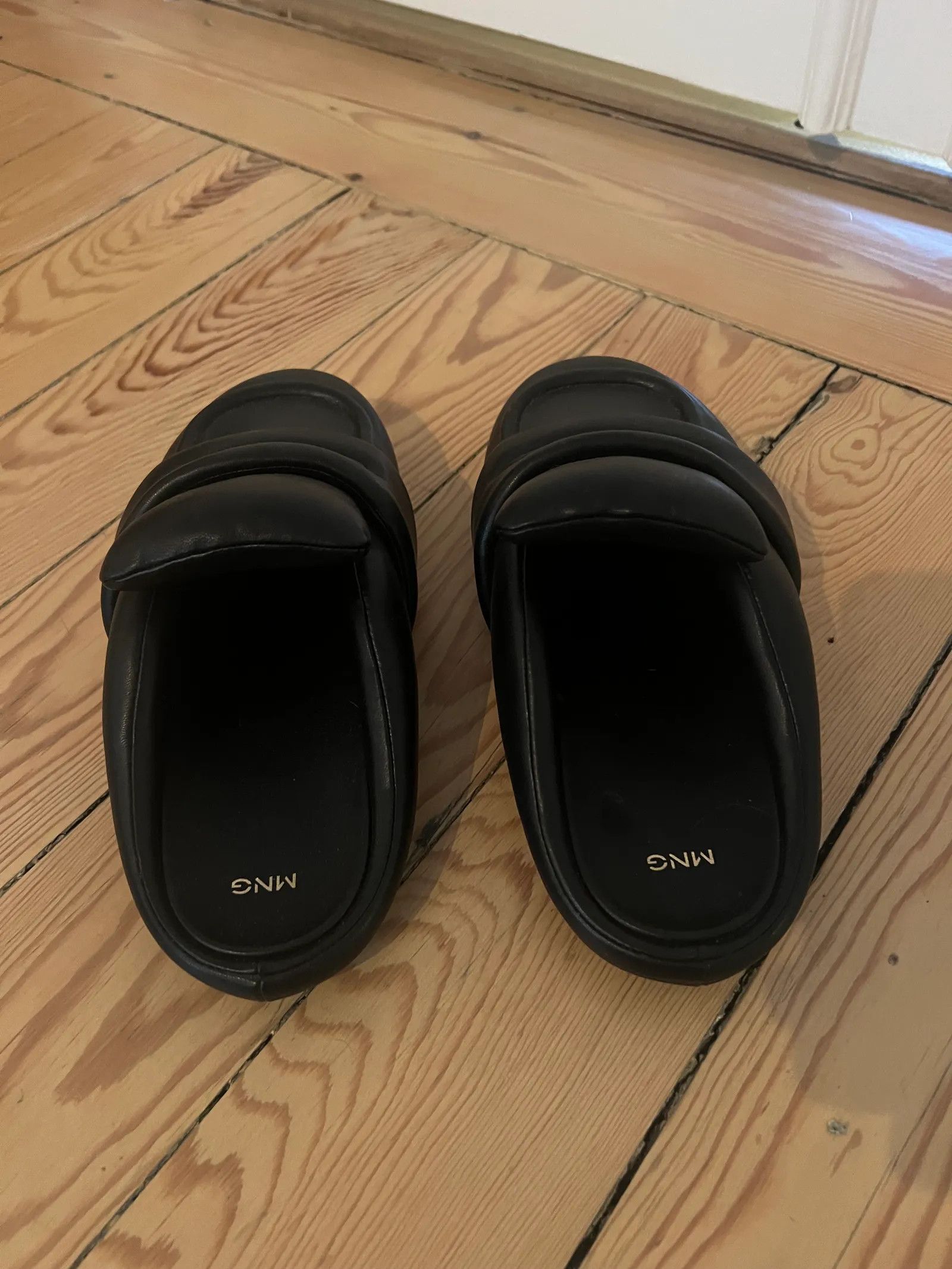 Mango MNG Slippers leather Loafers Size US 9 / IT 39 - 3 Thumbnail
