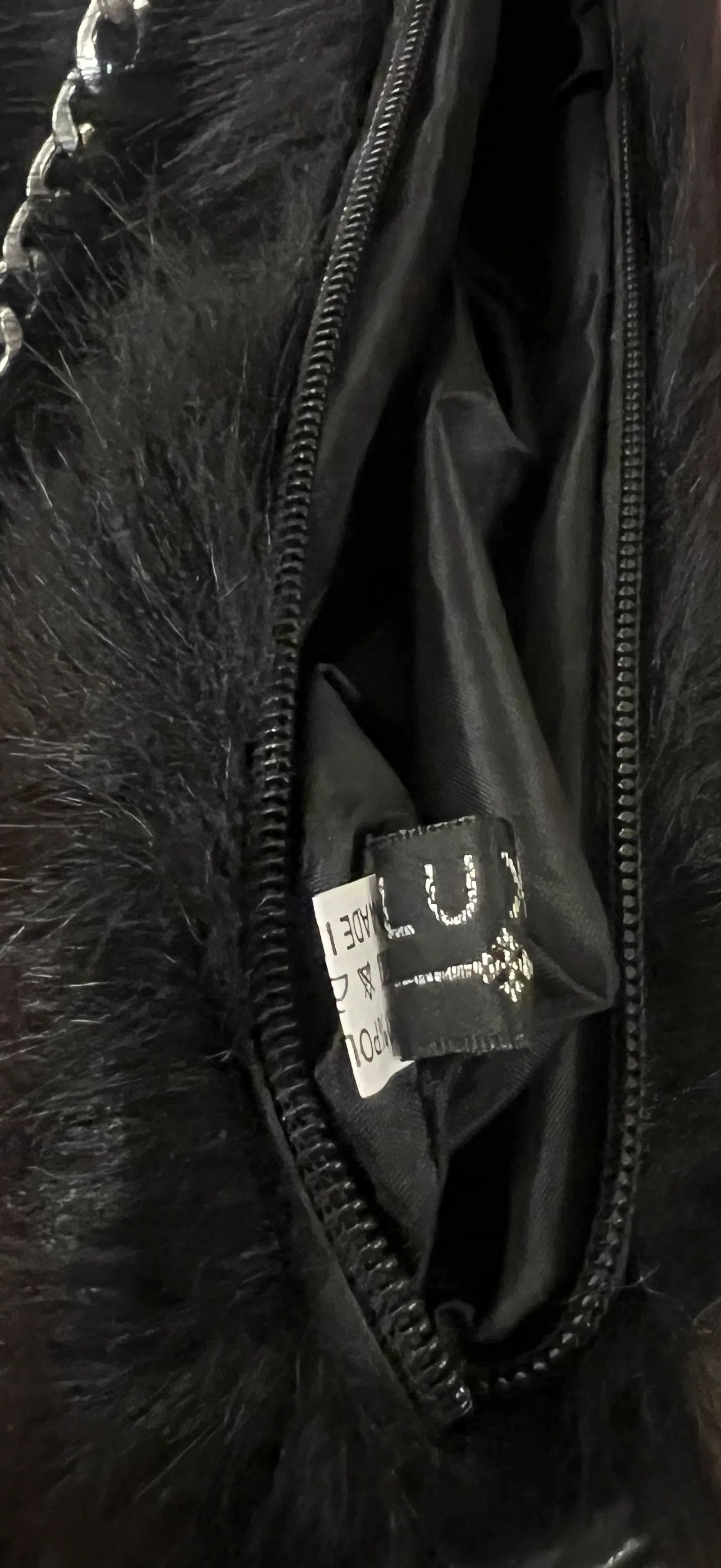 Luxe LUXE Plain Fur Folded Clutch Bag Crossbody Bag Size ONE SIZE - 2 Thumbnail