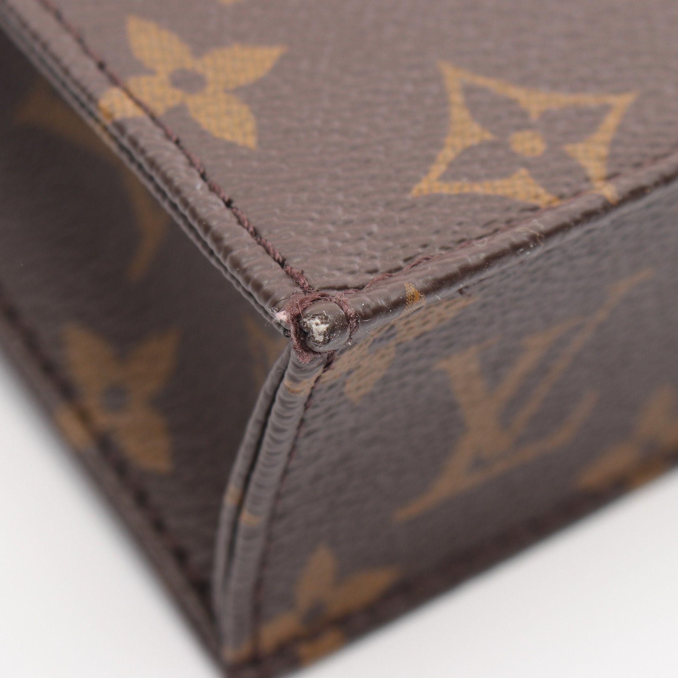 Louis Vuitton Louis Vuitton Petite Sac Plat Monogram Handbag Leather Brown Size ONE SIZE - 5 Thumbnail