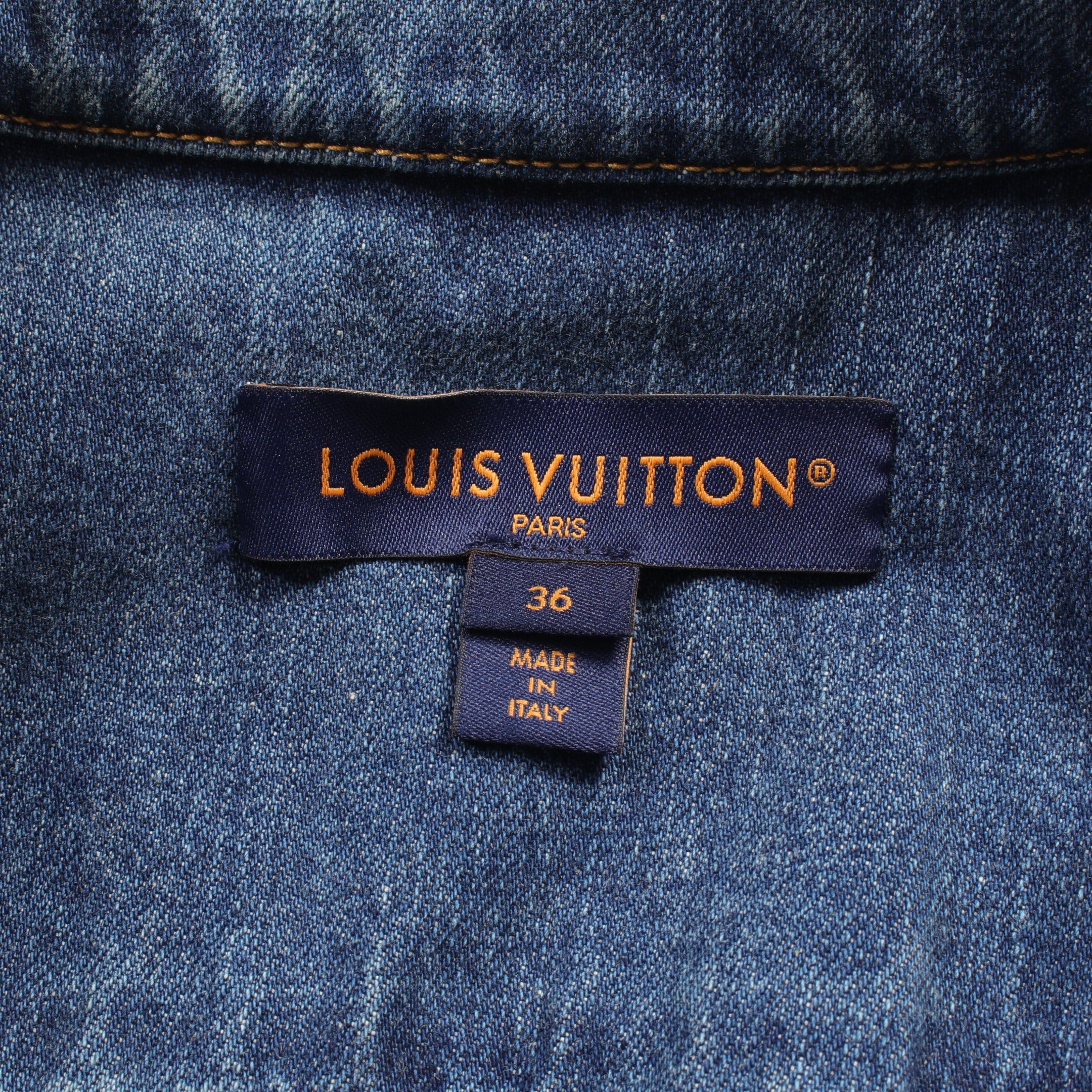 Louis Vuitton Louis Vuitton Denim Jacket Cotton Blue Size ONE SIZE - 3 Thumbnail