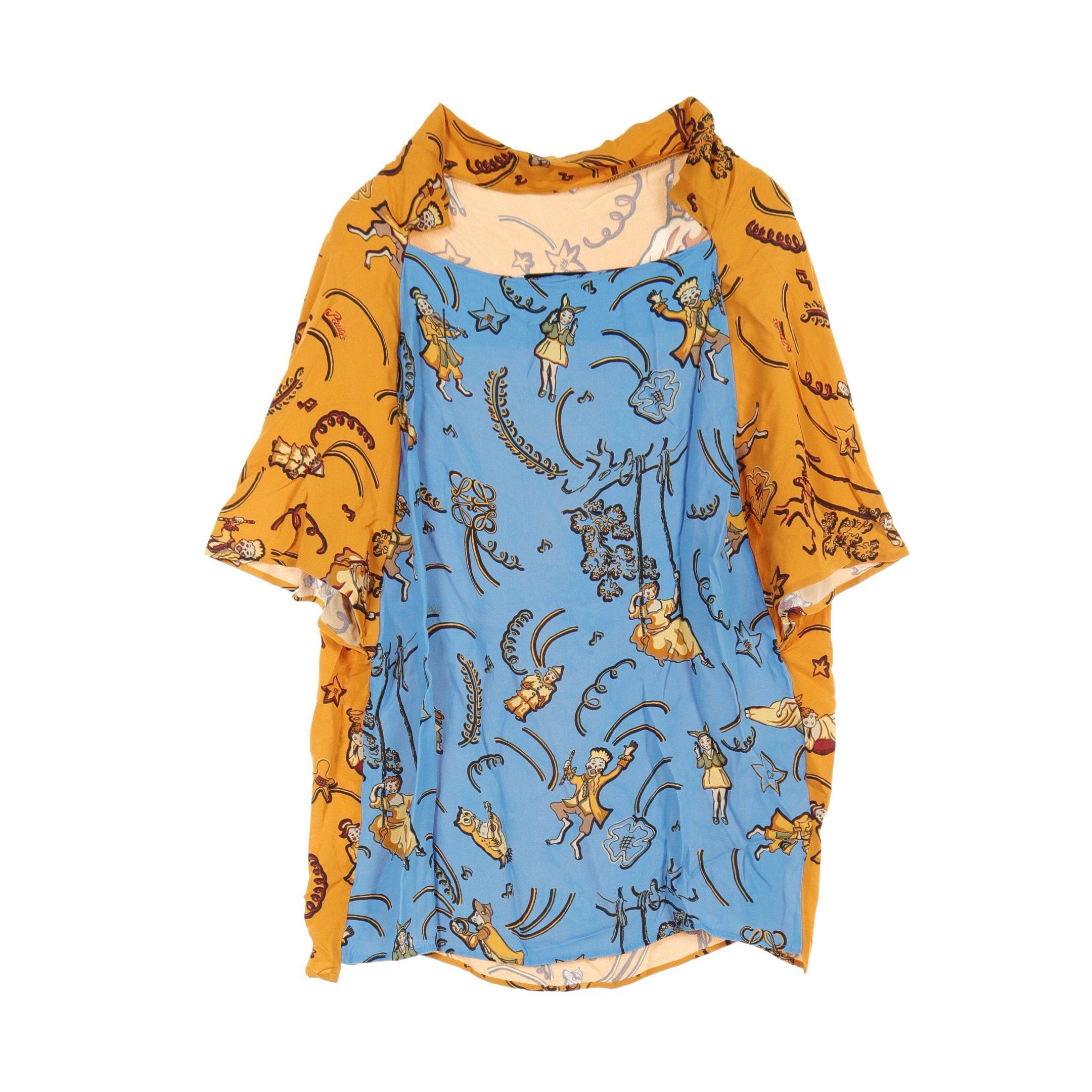 Loewe Loewe Ibiza Blouse Rayon Orange Light Blue Multicolor Size ONE SIZE - 2 Thumbnail