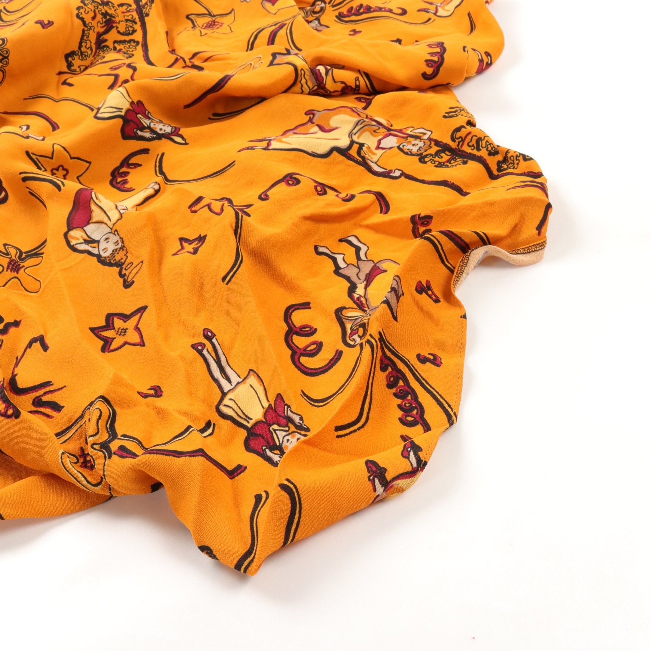 Loewe Loewe Ibiza Blouse Rayon Orange Light Blue Multicolor Size ONE SIZE - 7 Thumbnail
