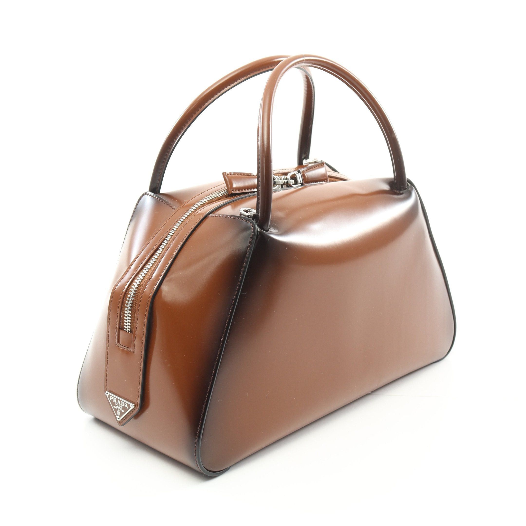 Prada Prada Spazzolato Handbag Leather Brown Size ONE SIZE - 2 Thumbnail