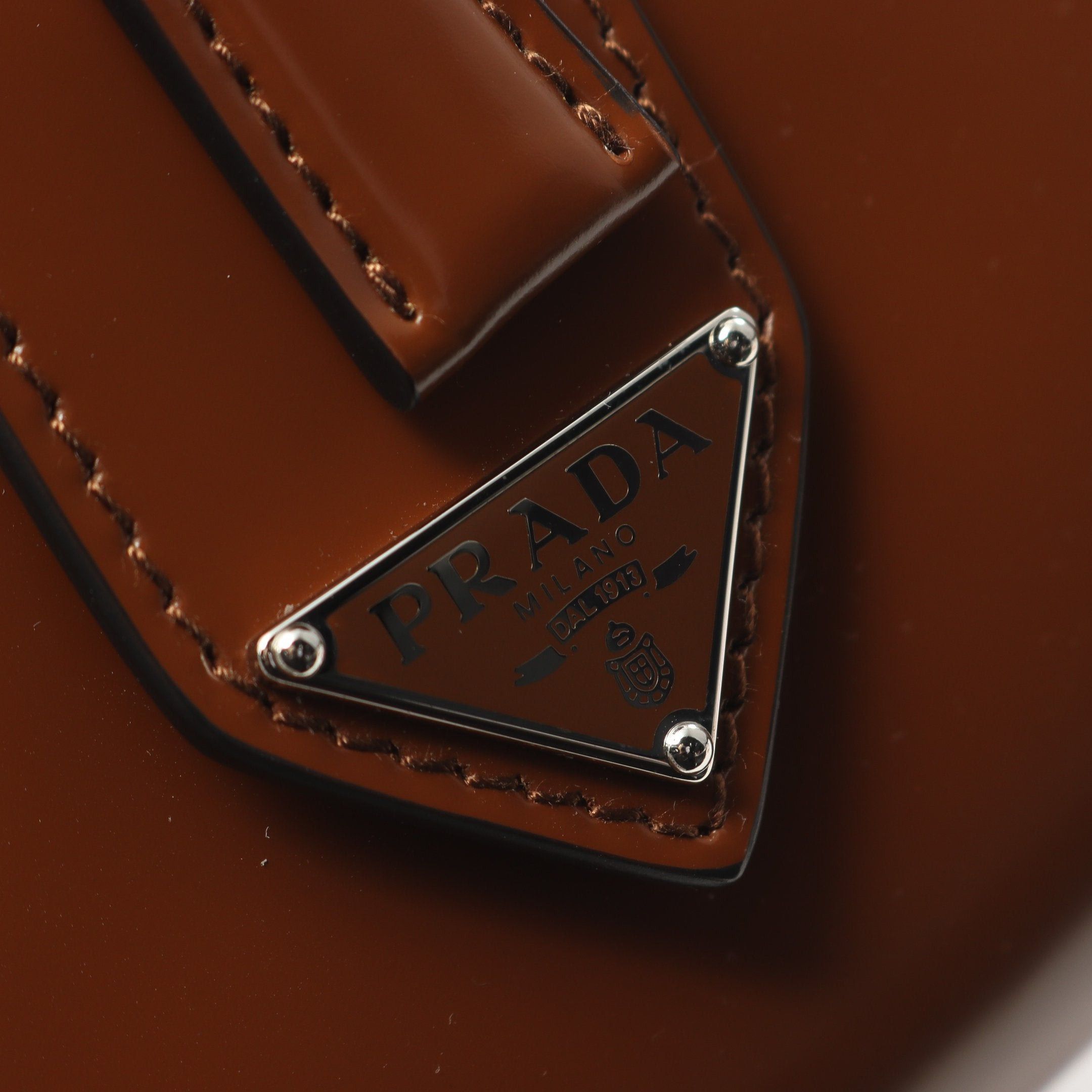 Prada Prada Spazzolato Handbag Leather Brown Size ONE SIZE - 5 Thumbnail