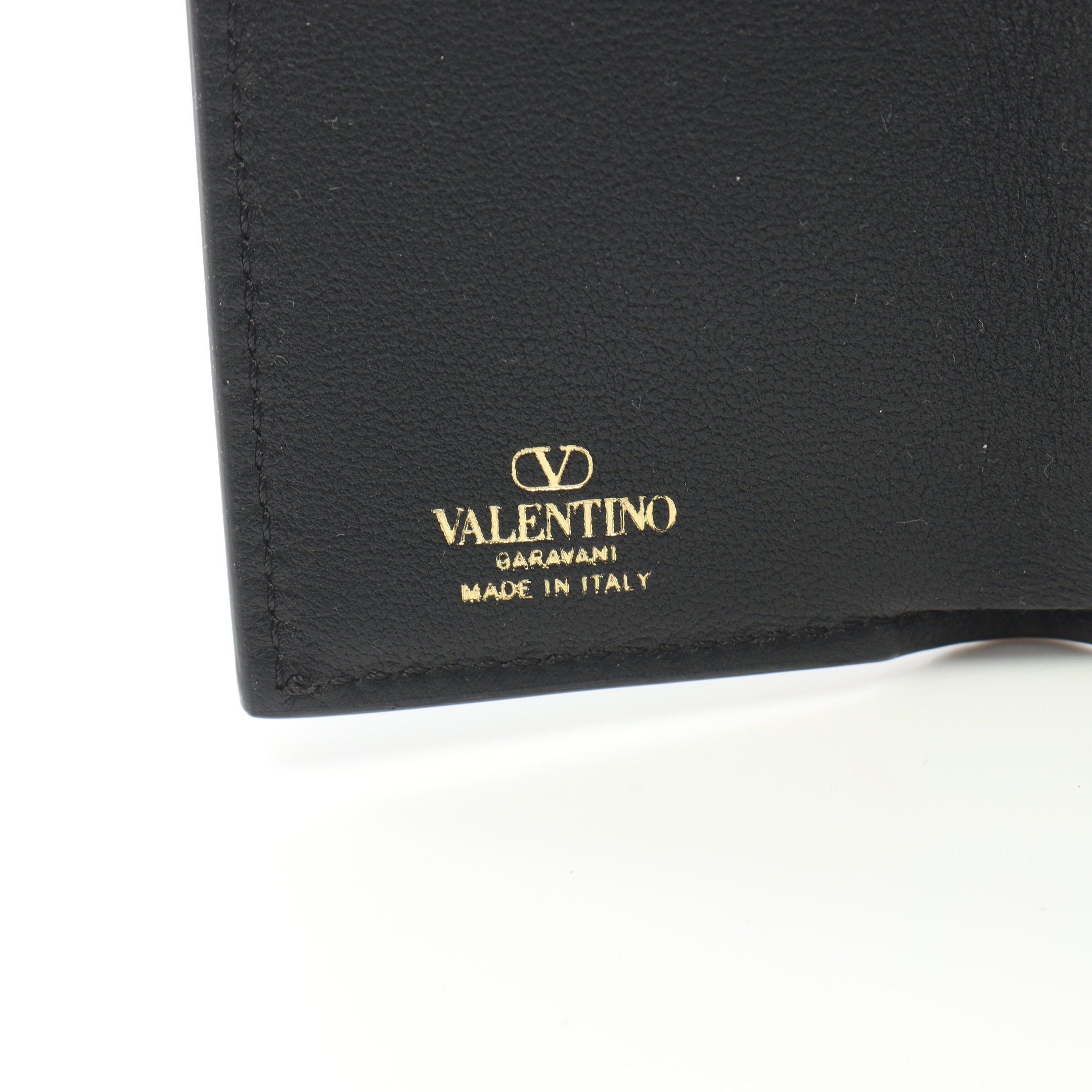 Valentino Valentino Rockstud Trifold Wallet Compact Leather Black Size ONE SIZE - 5 Thumbnail