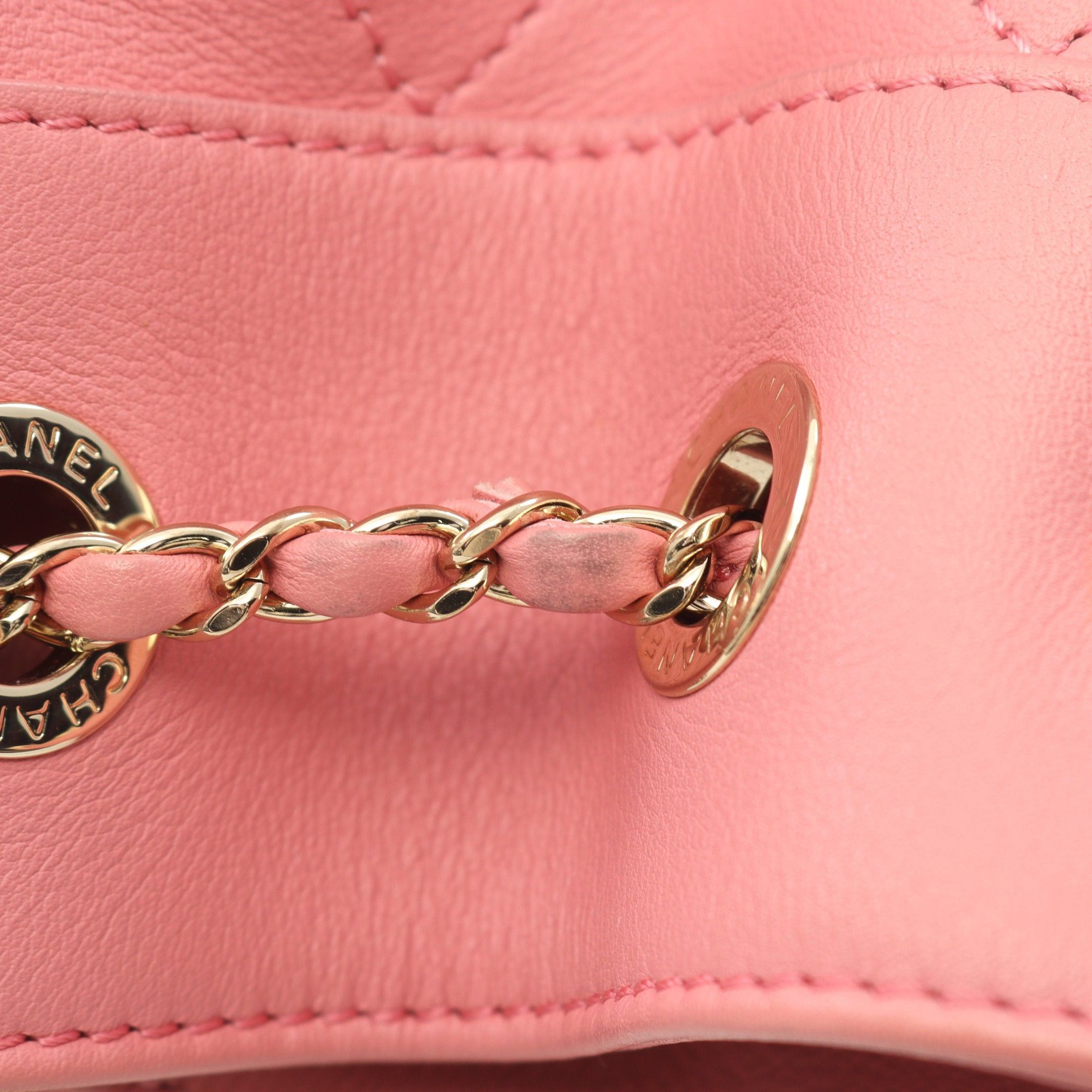 Chanel Chanel Matelasse Chain Shoulder Bag Leather Pink Gold Hardware Purse Size ONE SIZE - 7 Thumbnail