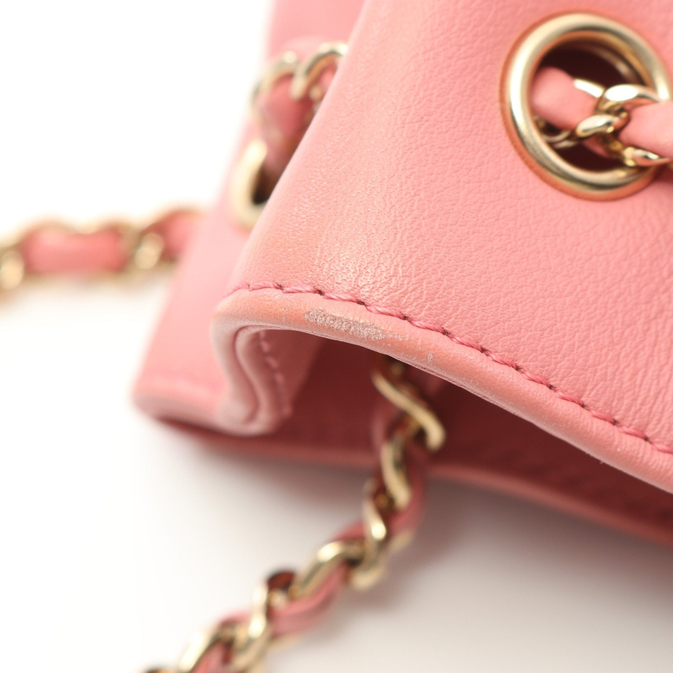 Chanel Chanel Matelasse Chain Shoulder Bag Leather Pink Gold Hardware Purse Size ONE SIZE - 6 Thumbnail