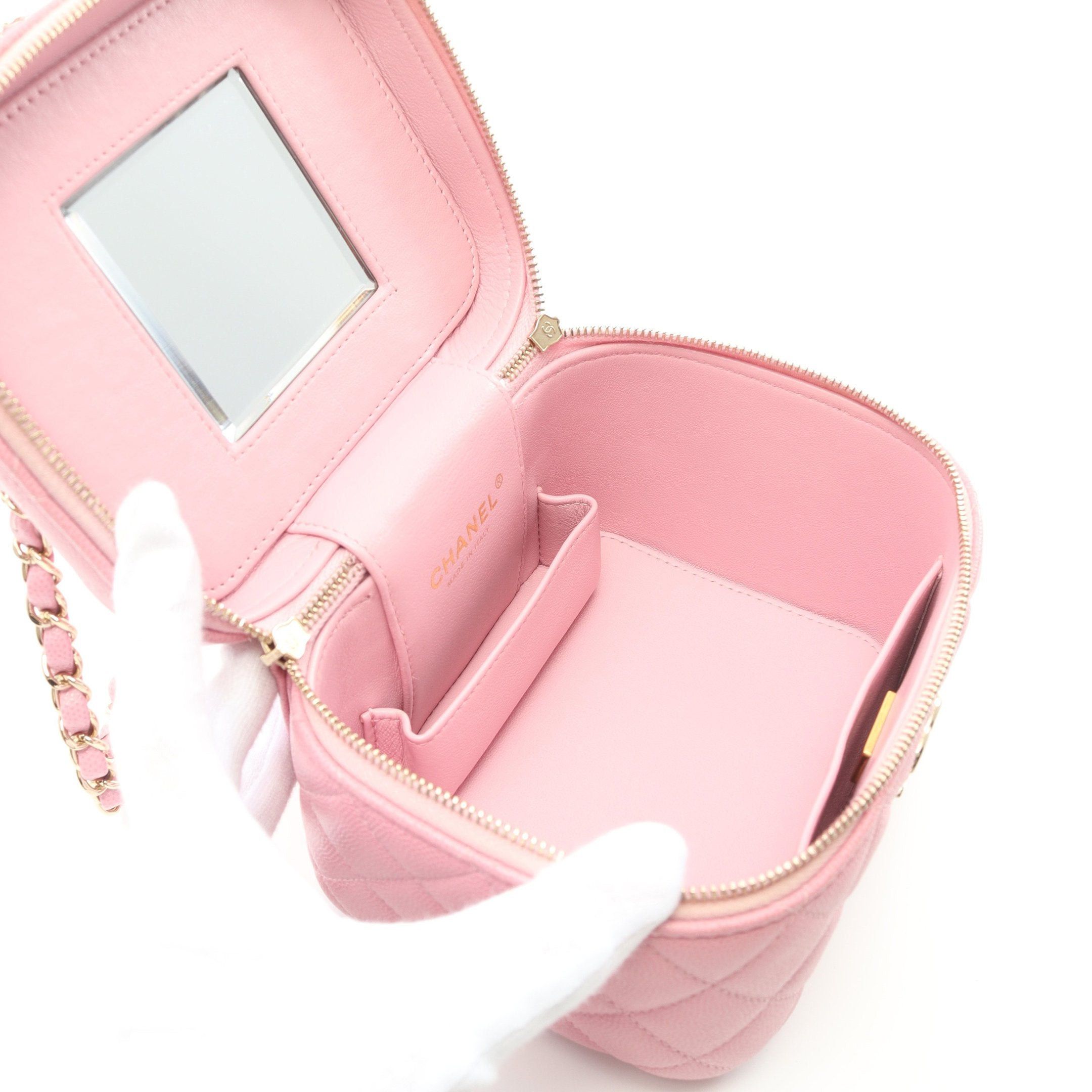 Chanel Chanel Matelasse Vanity Bag Chain Shoulder Caviar Skin Pink Gold Hardware Size ONE SIZE - 3 Thumbnail