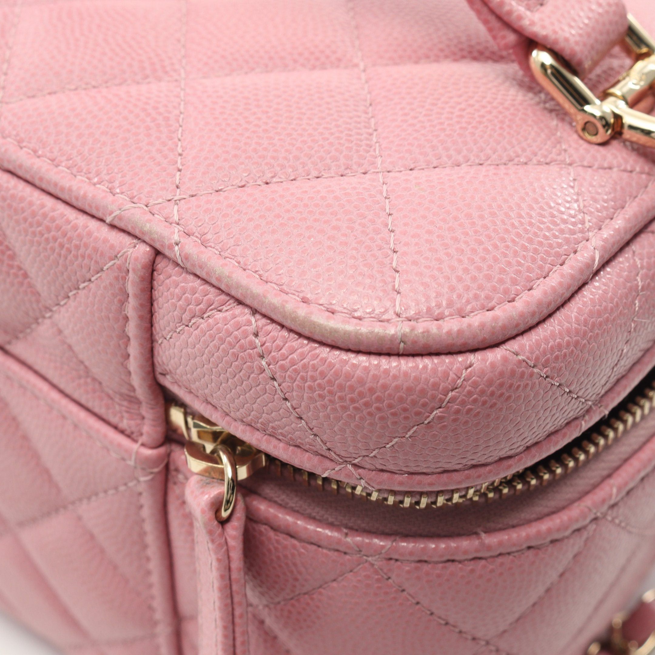 Chanel Chanel Matelasse Vanity Bag Chain Shoulder Caviar Skin Pink Gold Hardware Size ONE SIZE - 9 Thumbnail