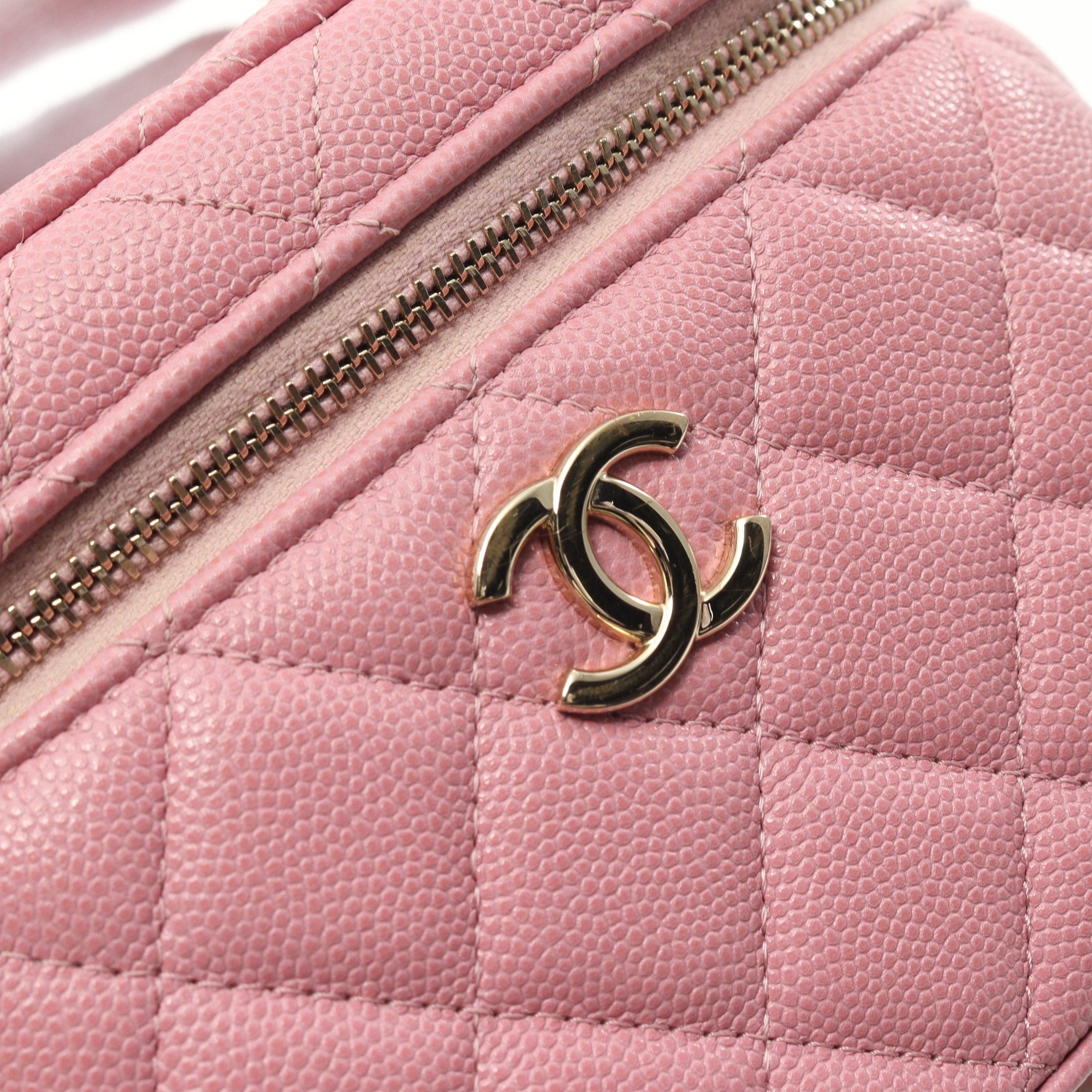 Chanel Chanel Matelasse Vanity Bag Chain Shoulder Caviar Skin Pink Gold Hardware Size ONE SIZE - 10 Thumbnail